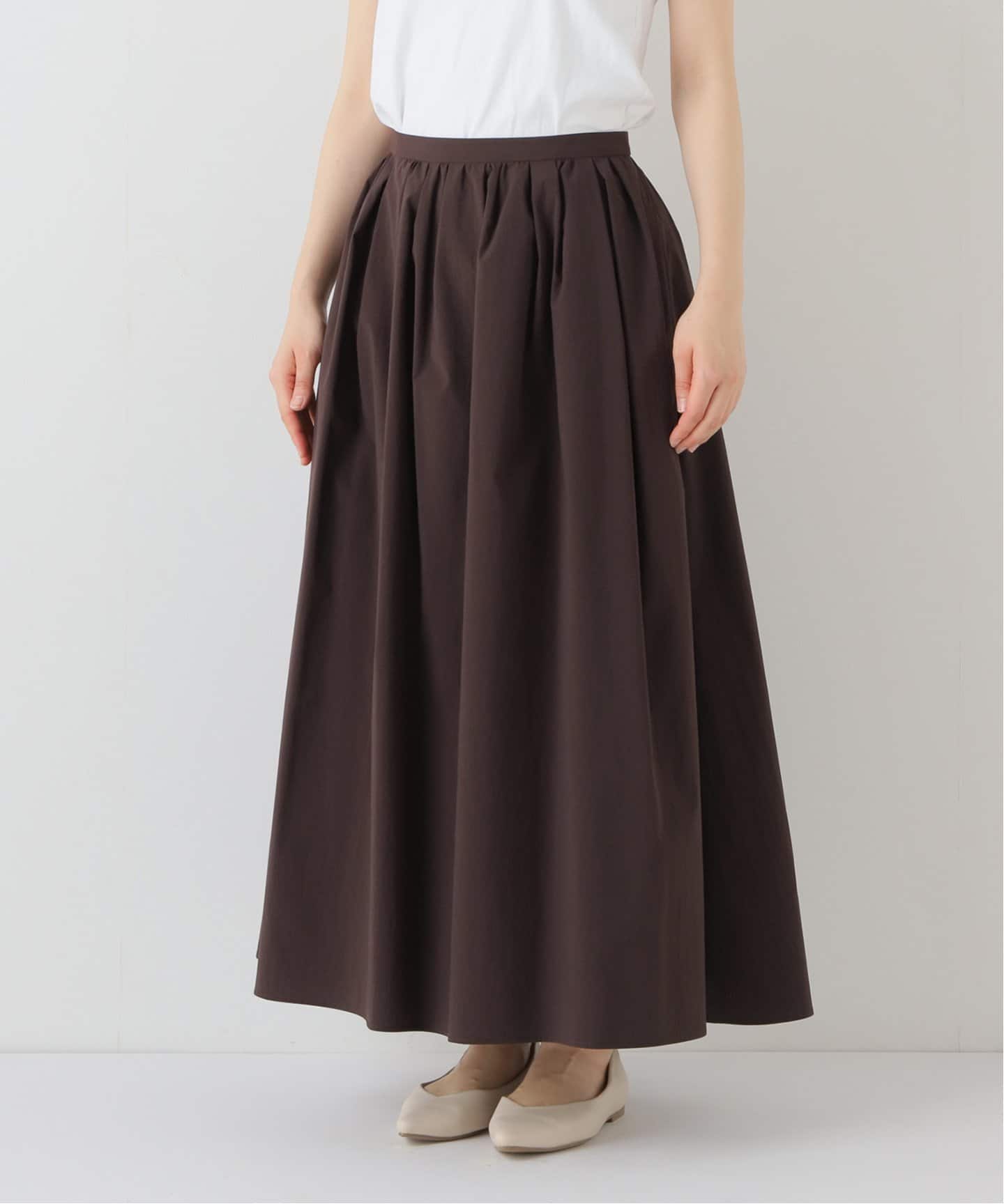 タックギャザーロングスカート（ロング・マキシ丈スカート