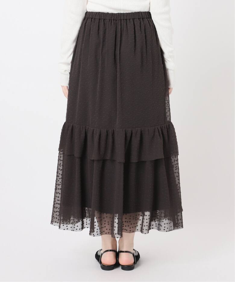 イエナ けさ ☆ キルティングジャガードスカート 生成 