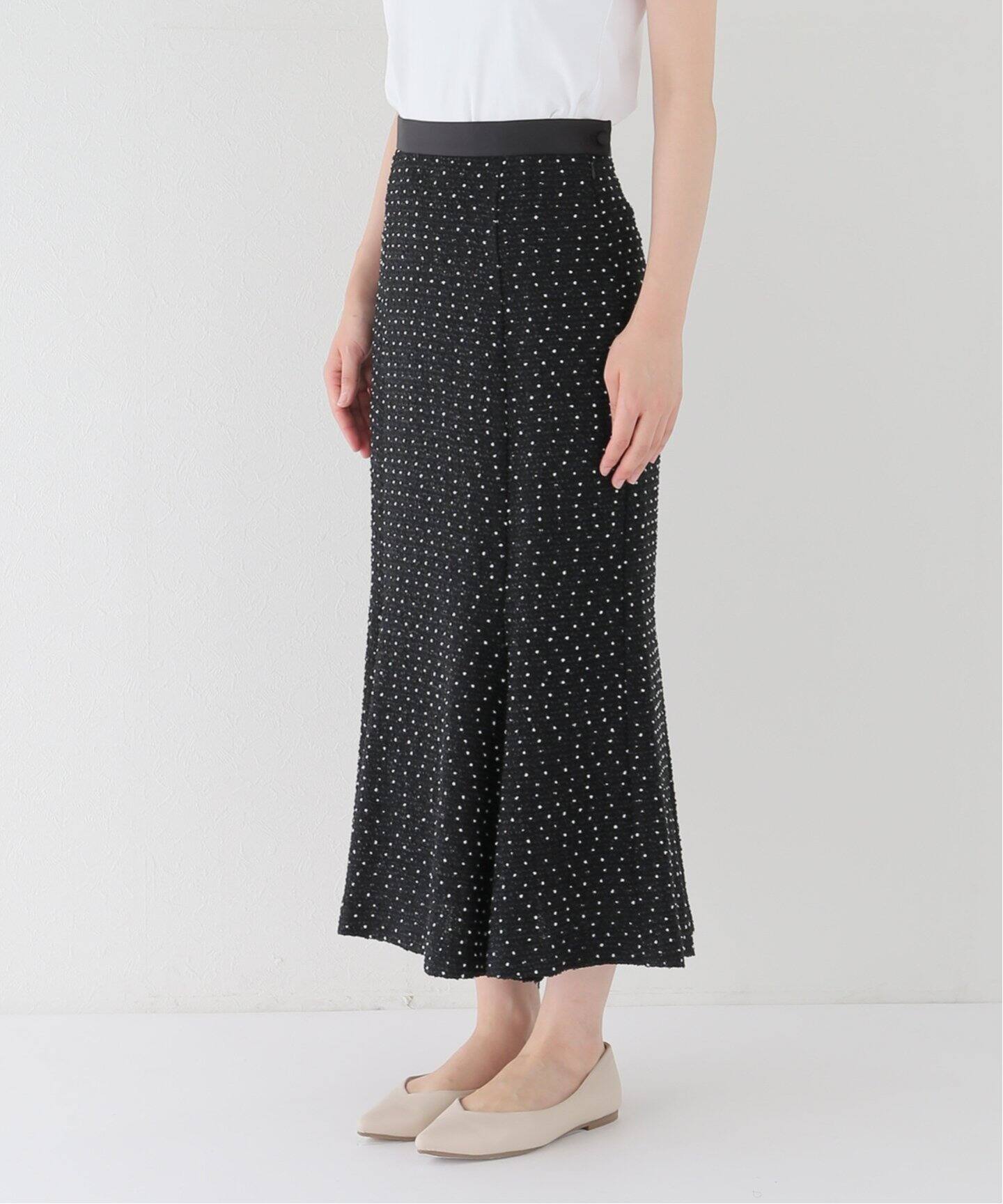 美品】IENA ドットフレアスカート サイズ40（ドットツイード フレア  