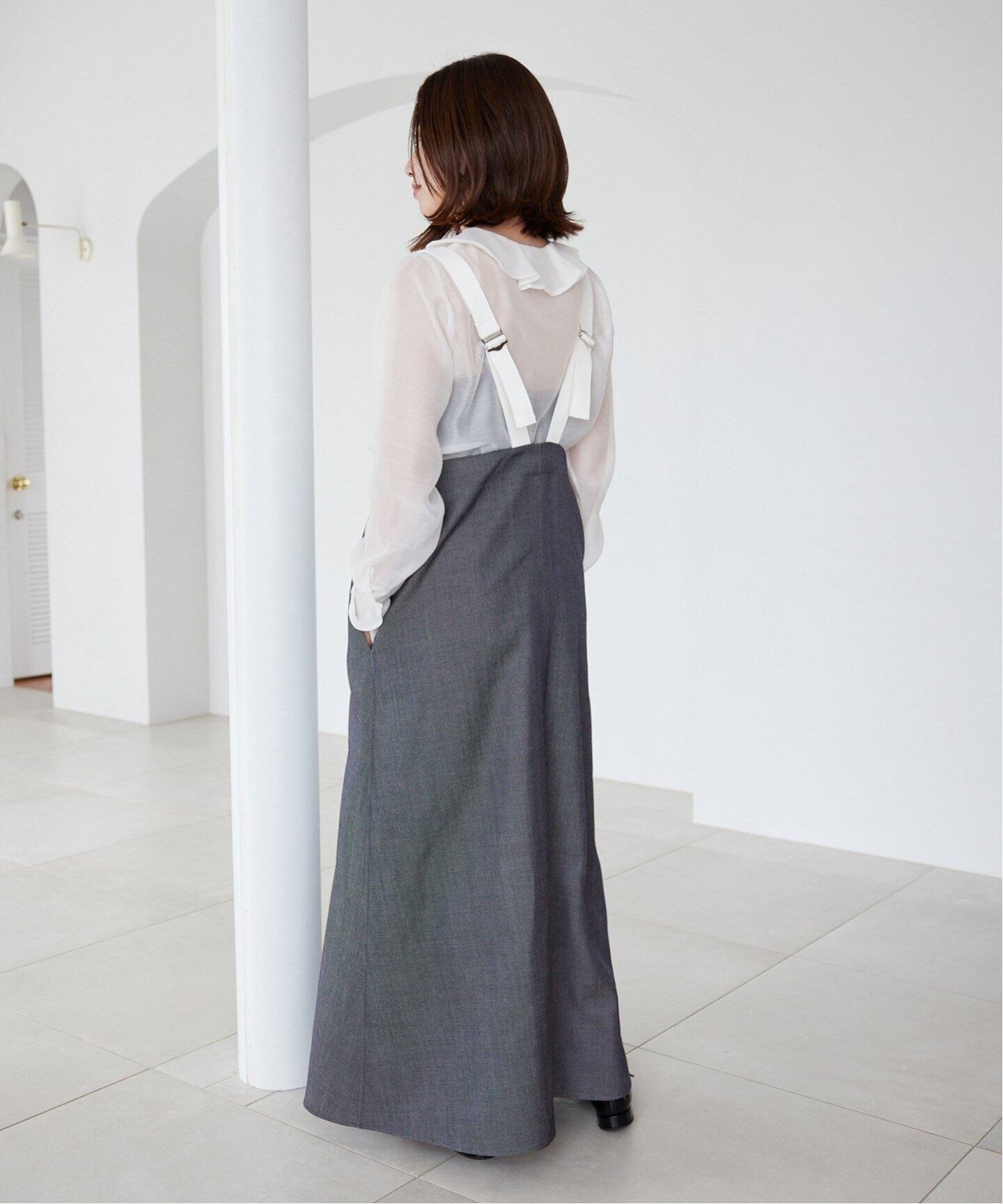 ウールデニム サスペンダースカート（ワンピース）｜IENA（イエナ）の  