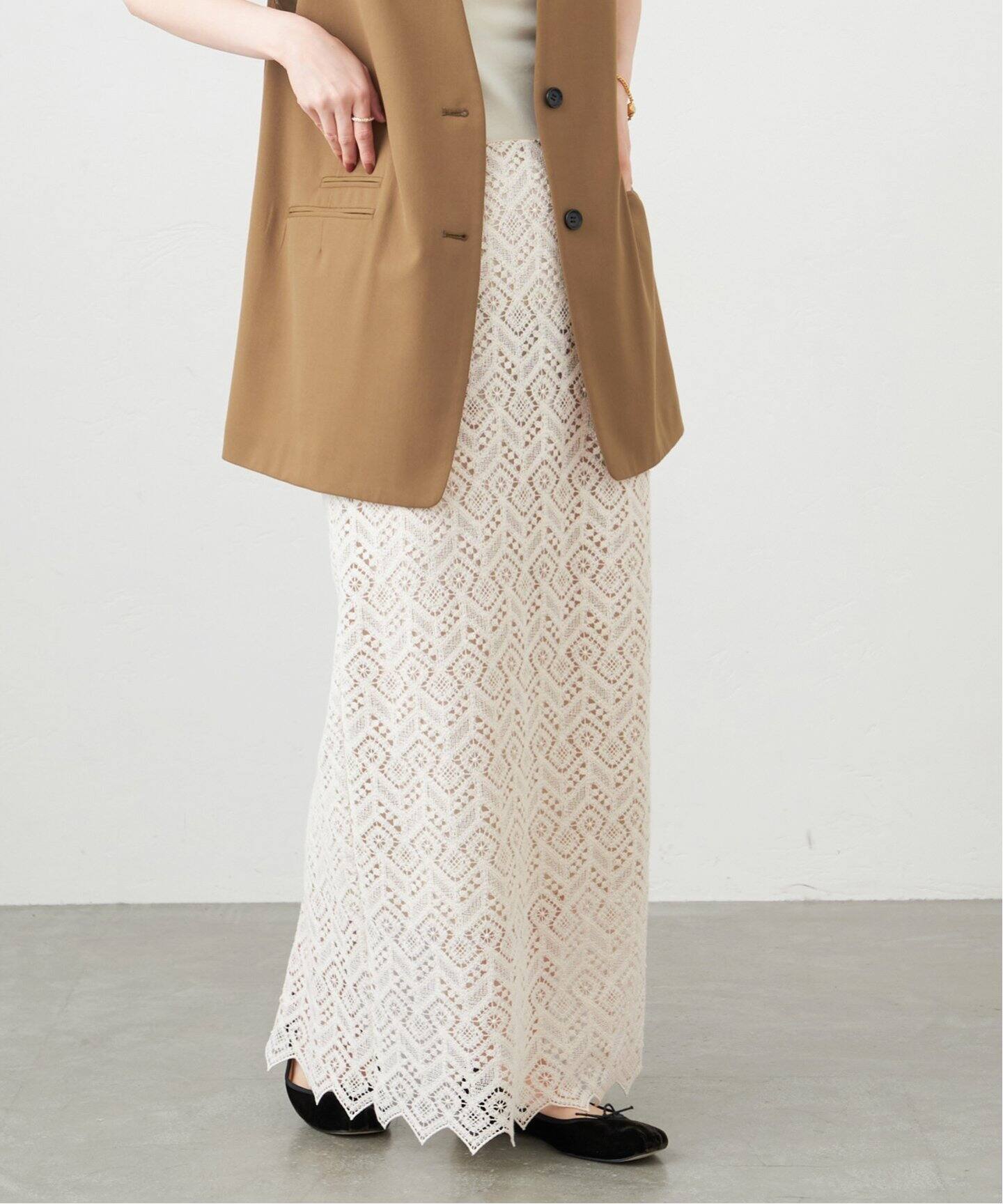 Brocheコットンレーススカート（ロング・マキシ丈スカート）｜IENA  