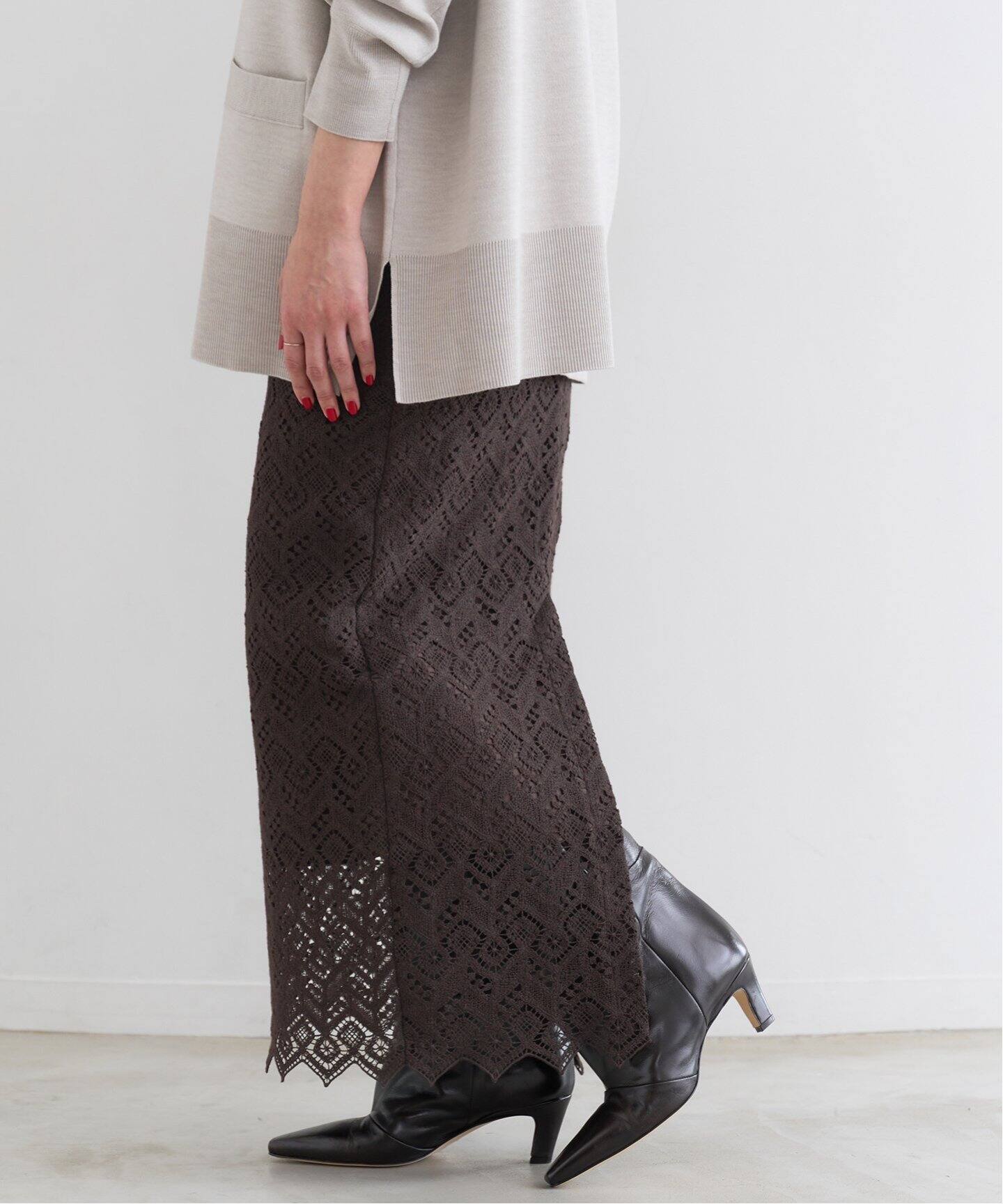 Brocheコットンレーススカート（ロング・マキシ丈スカート）｜IENA  