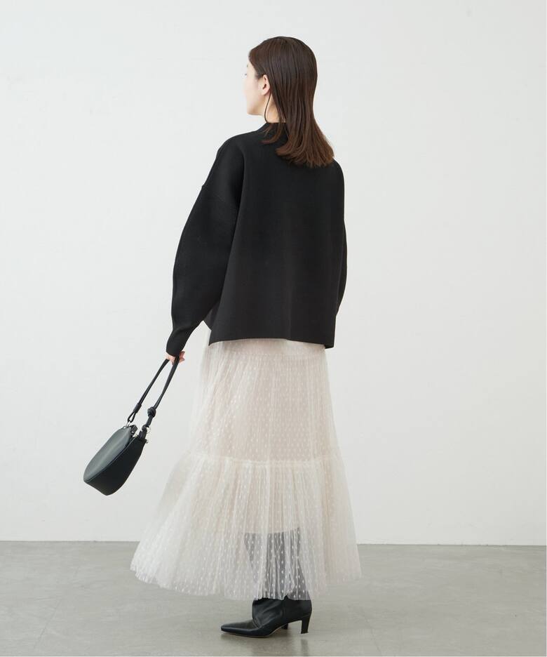 ドットチュールプリーツスカート（ロング・マキシ丈スカート）｜IENA  