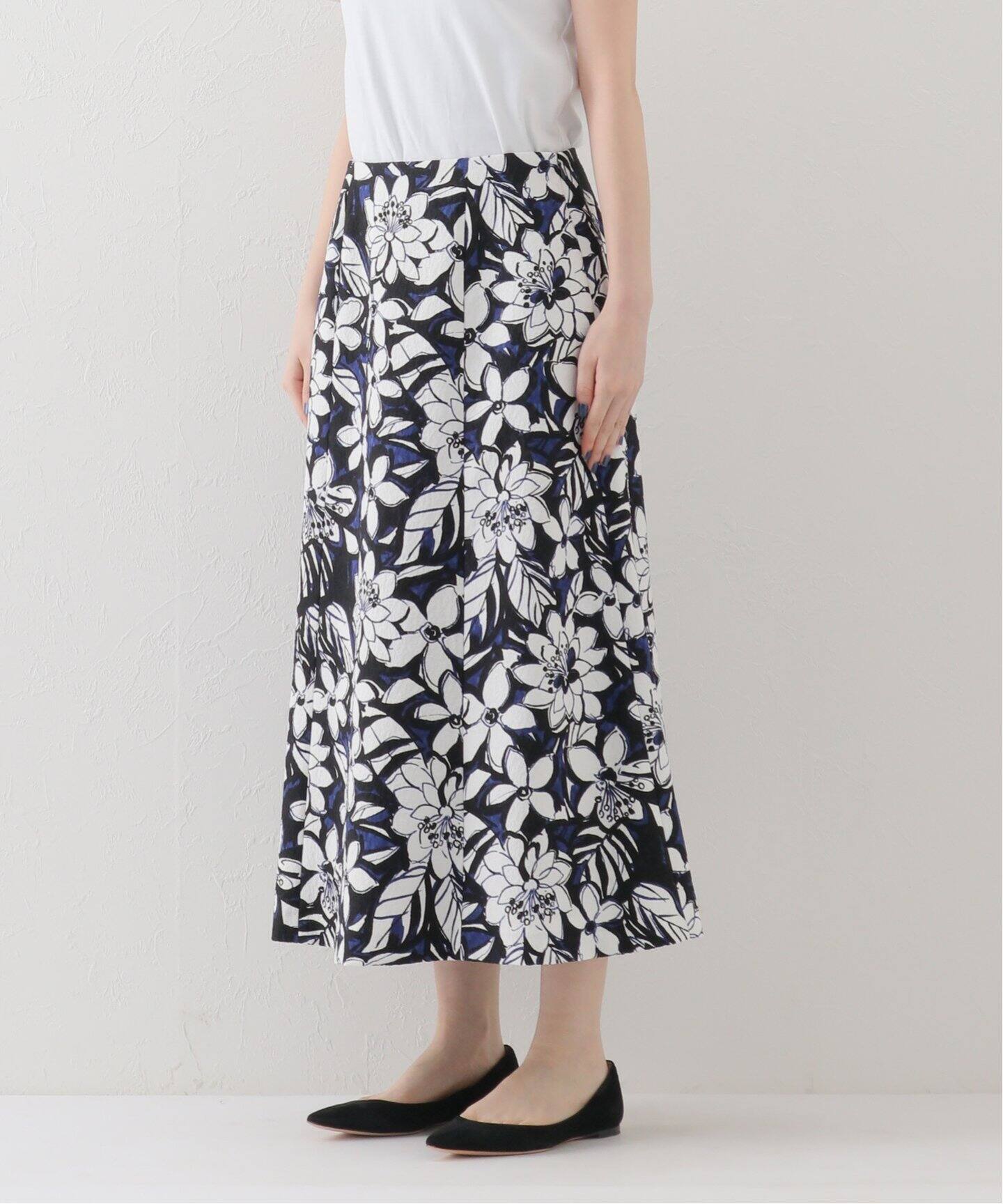 Blue Flower フレアスカート（ロング・マキシ丈スカート）｜IENA  