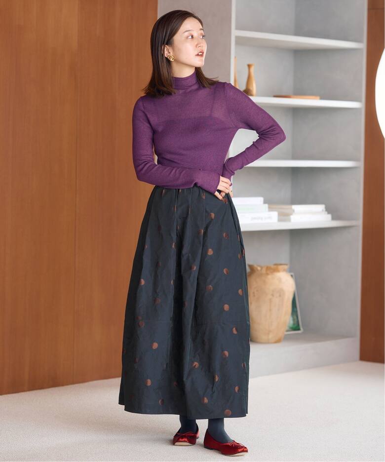 ドットタフタスカート（ロング・マキシ丈スカート）｜IENA（イエナ）の  
