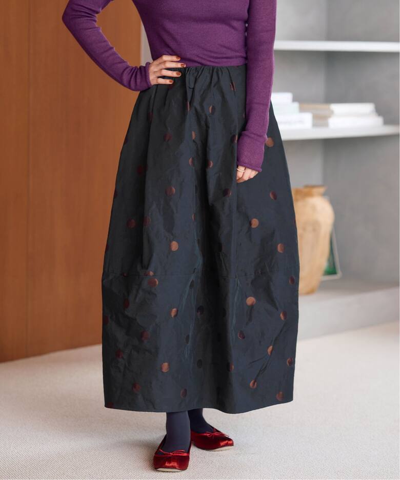 ドットタフタスカート（ロング・マキシ丈スカート）｜IENA（イエナ）の  