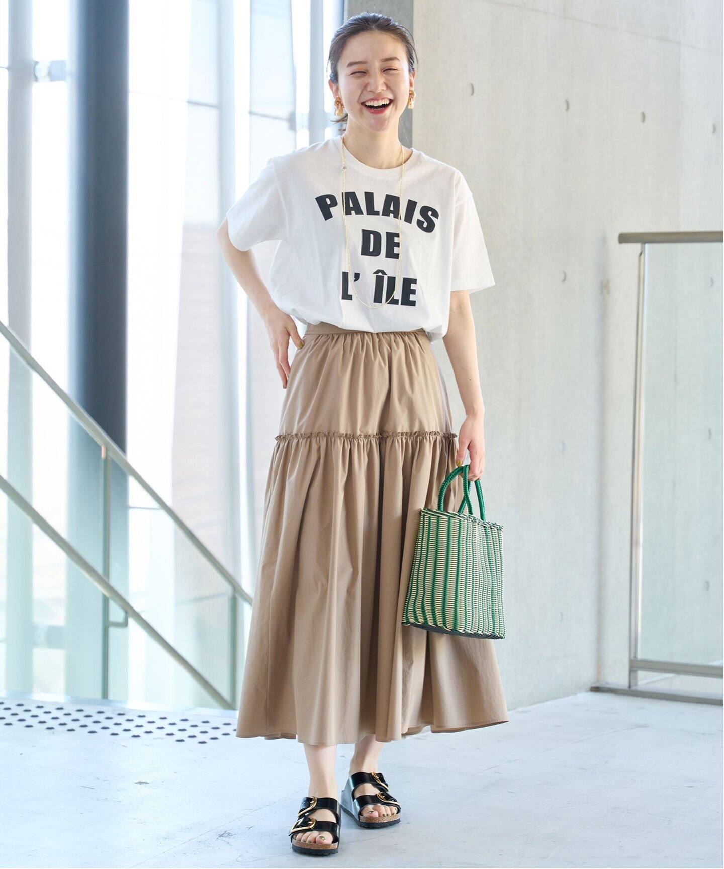 IENA ギャザーティアードスカート 36 