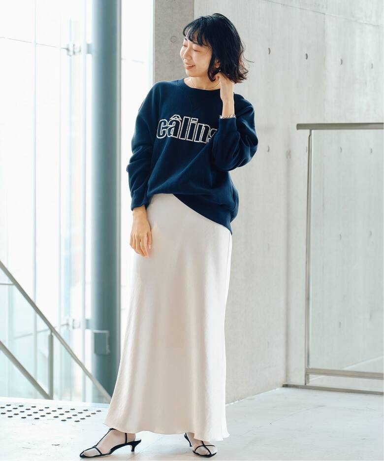 追加2》ダブルサテンスカート（ロング・マキシ丈スカート）｜IENA  