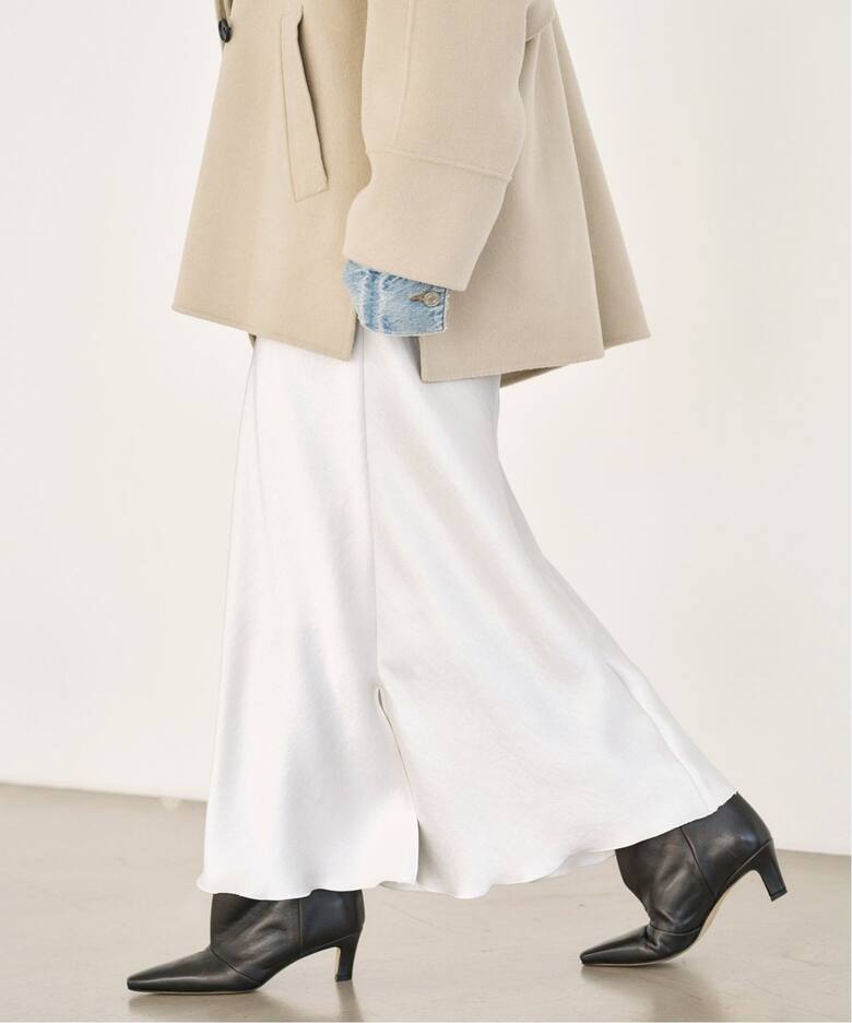 追加》ダブルサテンスカート（ロング・マキシ丈スカート）｜IENA  