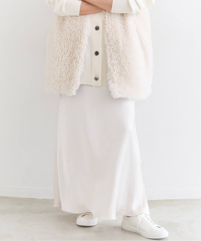 追加》ダブルサテンスカート（ロング・マキシ丈スカート）｜IENA  