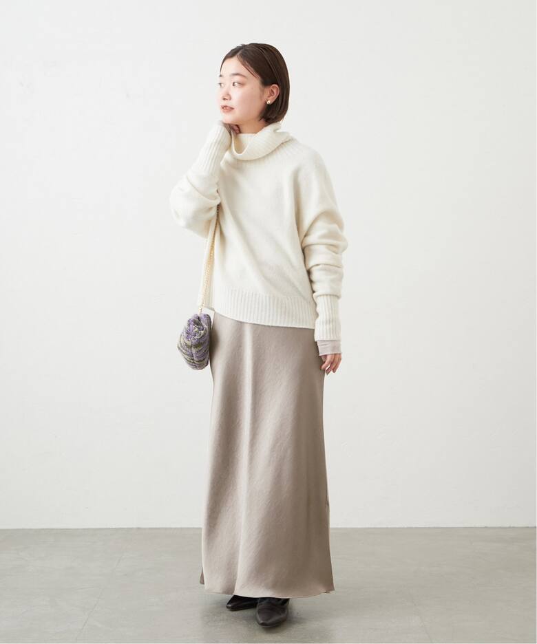 追加3》ダブルサテンスカート（ロング・マキシ丈スカート）｜IENA  