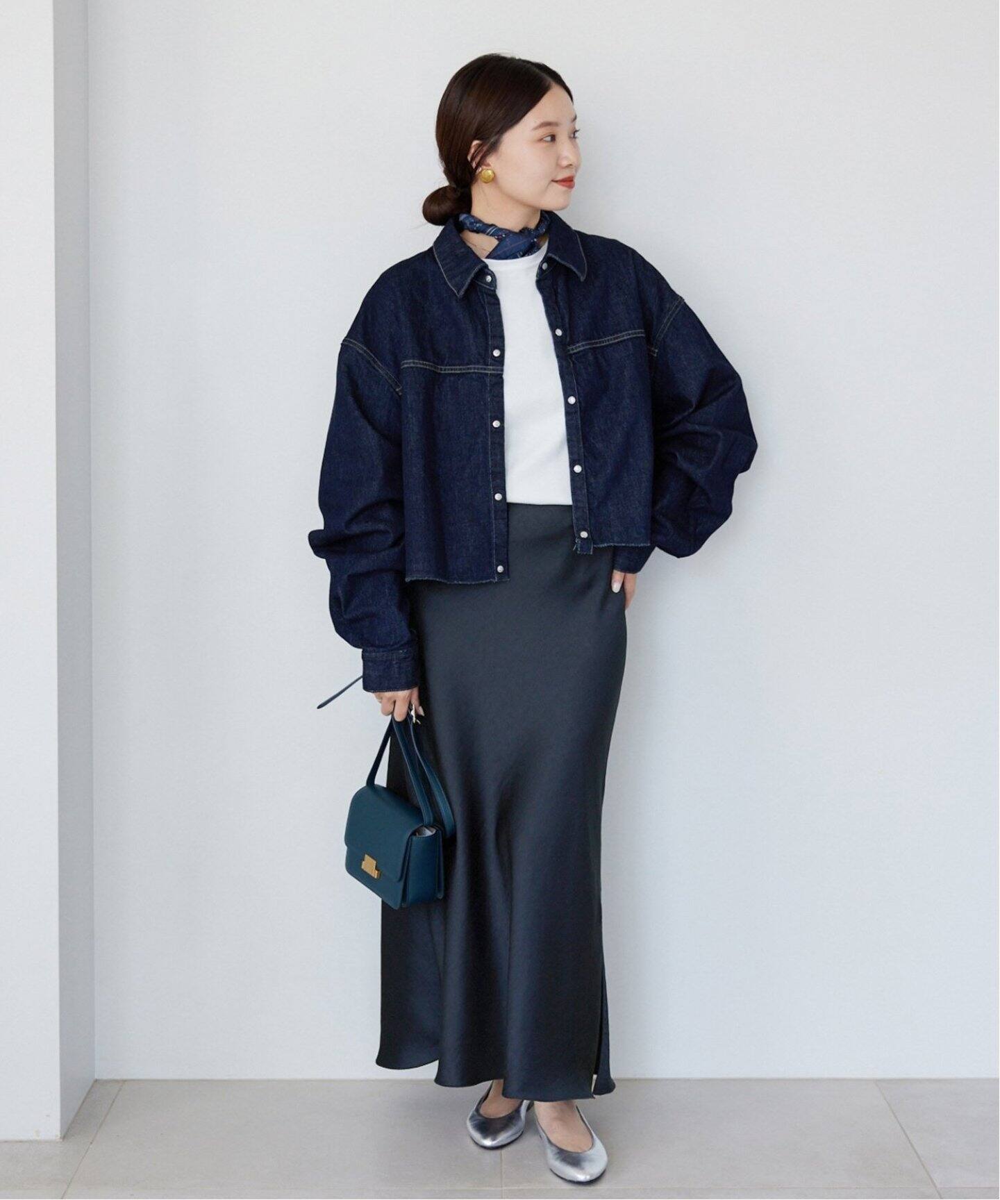 WEB限定追加4》ダブルサテンスカート（ロング・マキシ丈スカート  