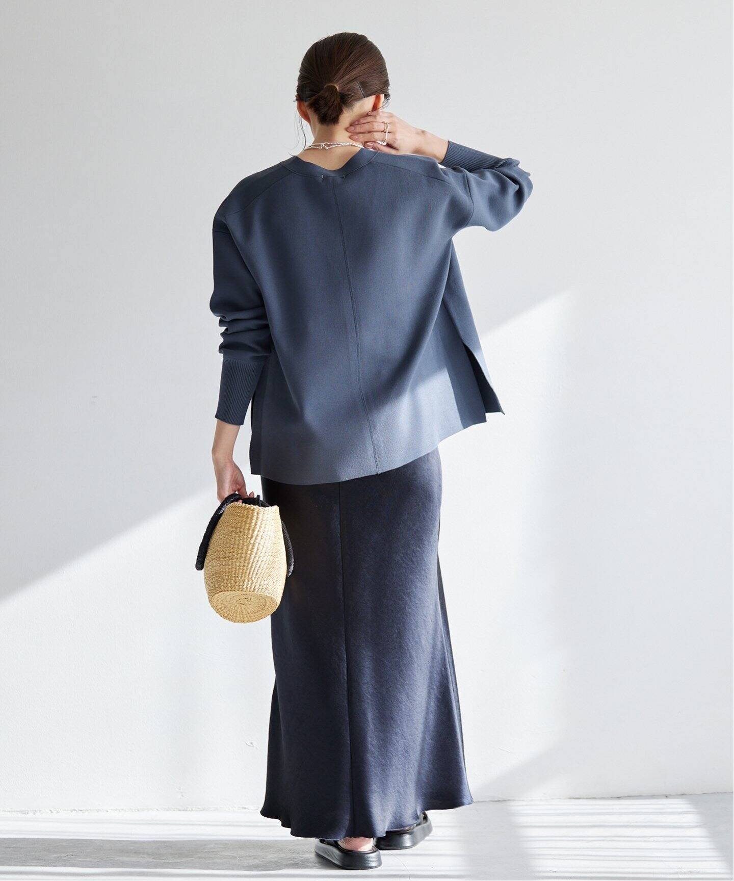 WEB限定追加4》ダブルサテンスカート（ロング・マキシ丈スカート  