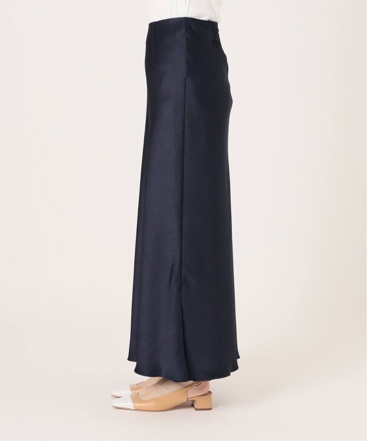 WEB限定追加4》ダブルサテンスカート（ロング・マキシ丈スカート  