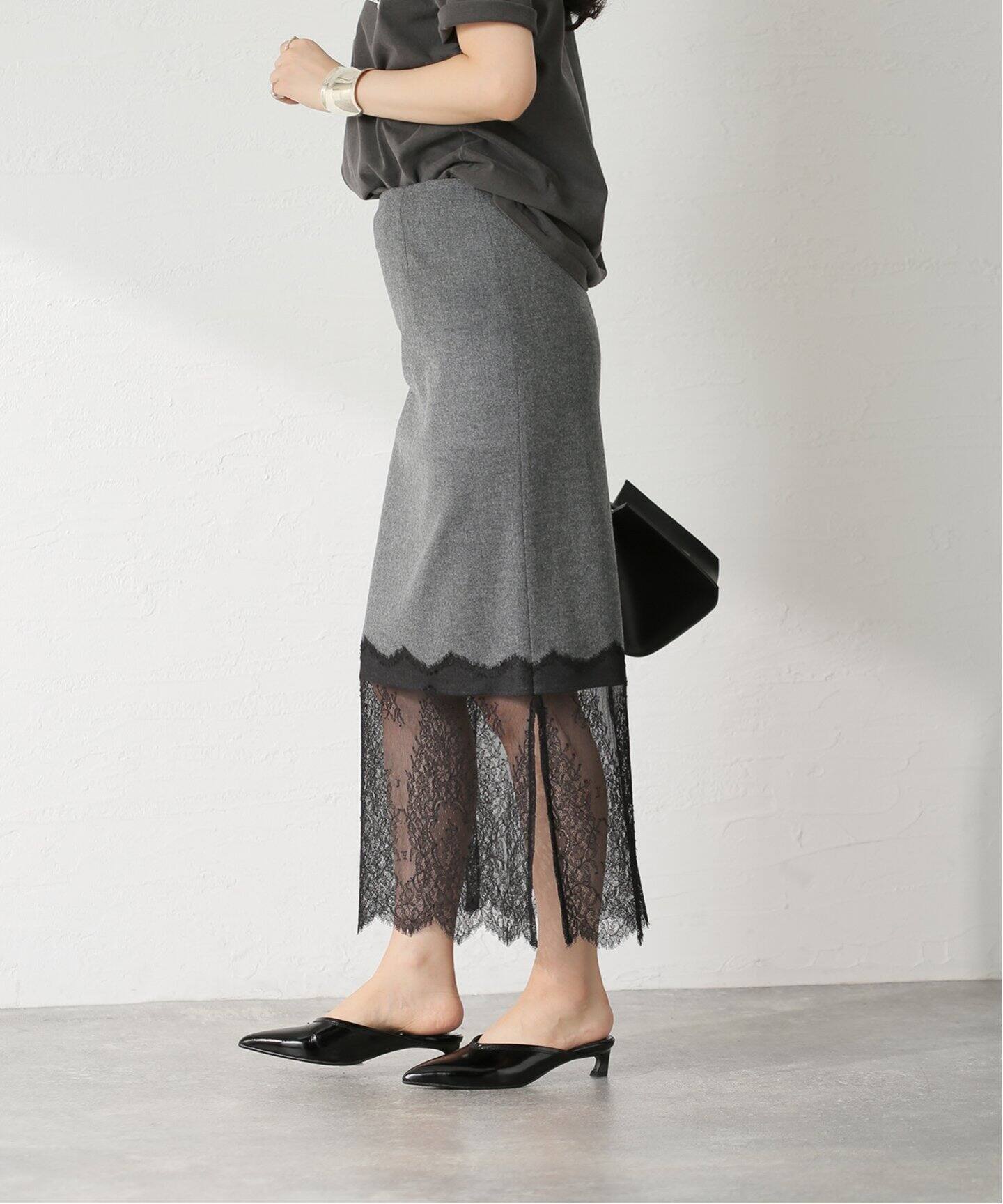 レースコンビタイトスカート（ロング・マキシ丈スカート）｜IENA  