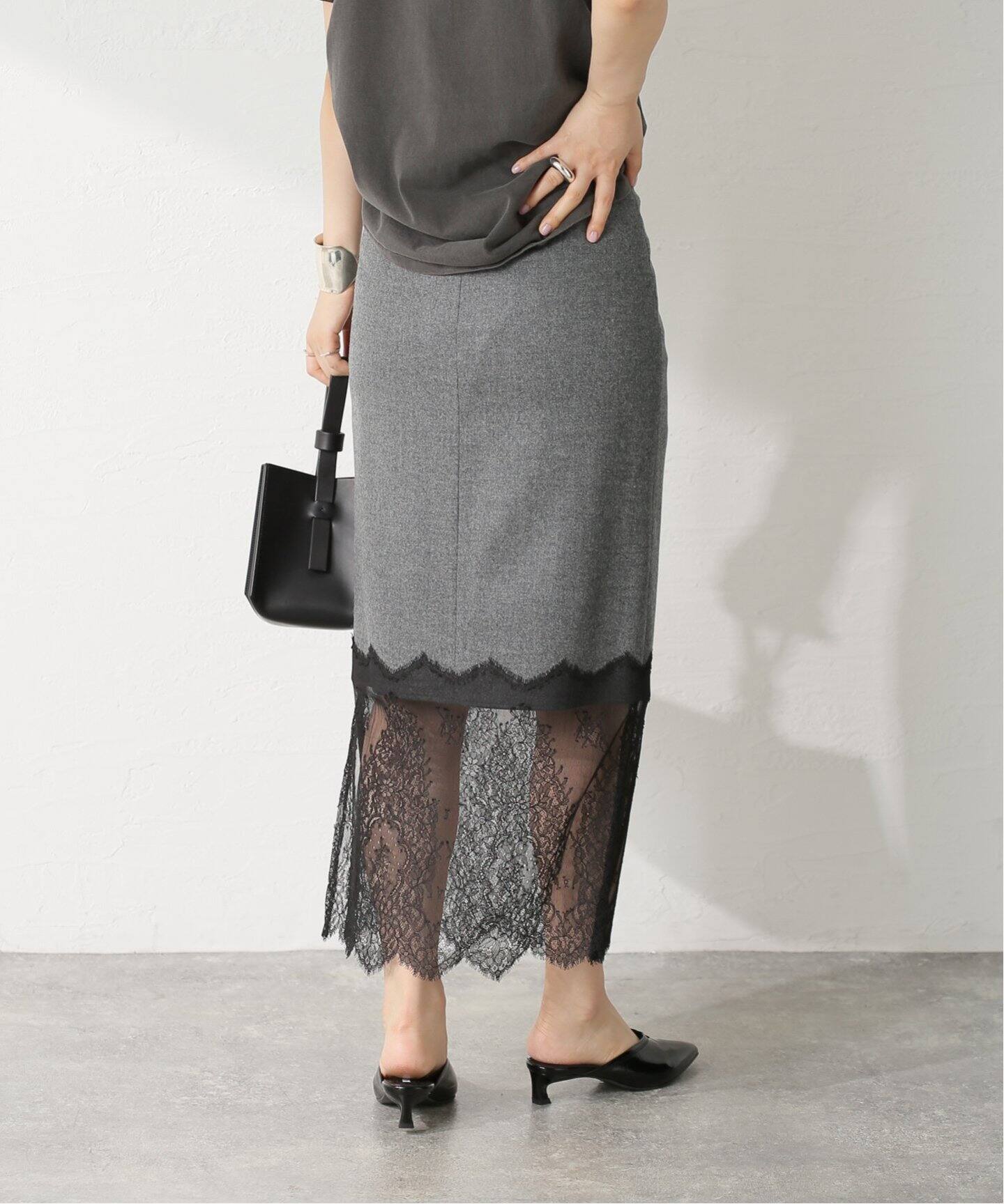 レースコンビタイトスカート（ロング・マキシ丈スカート）｜IENA  
