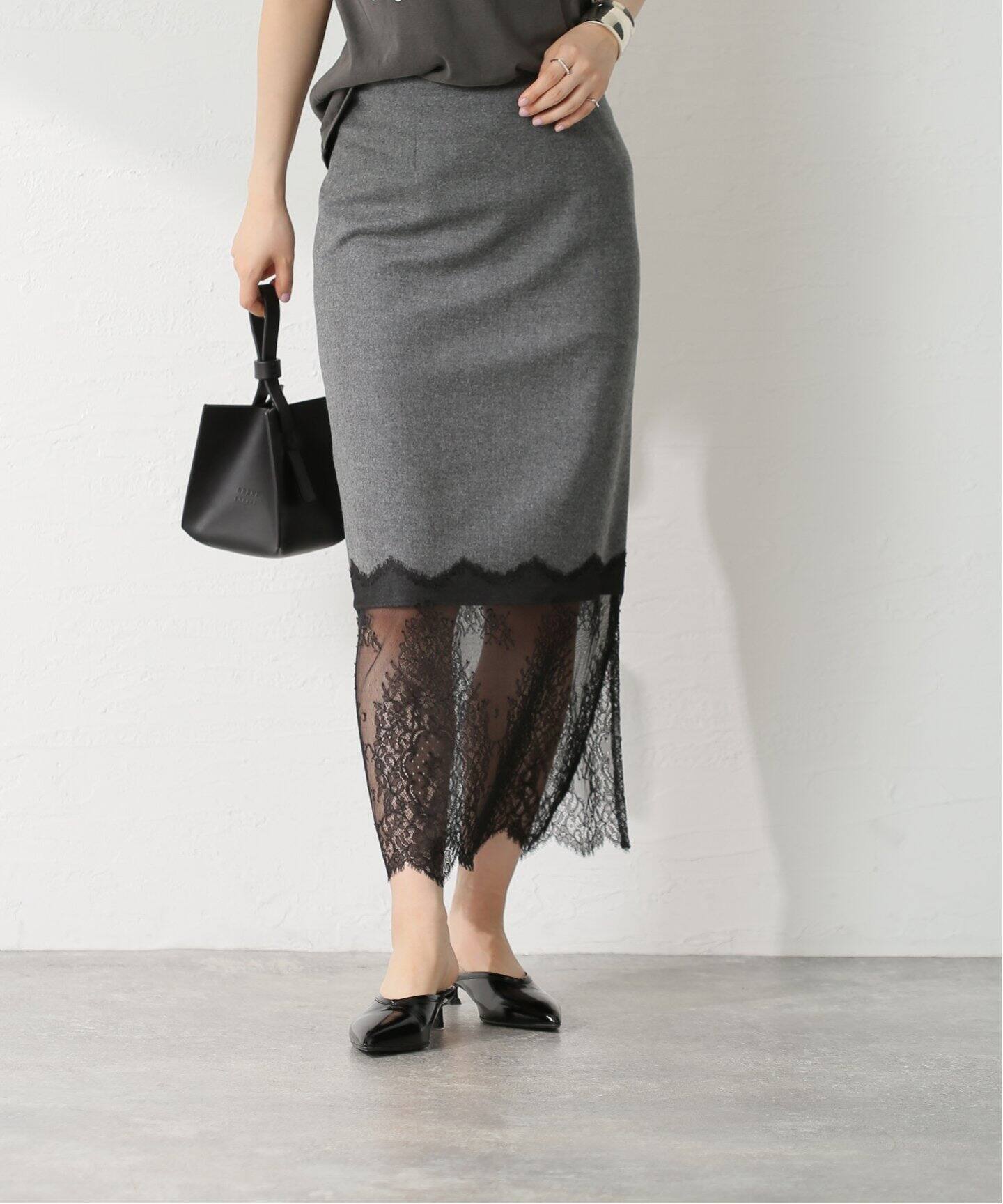 レースコンビタイトスカート（ロング・マキシ丈スカート）｜IENA  