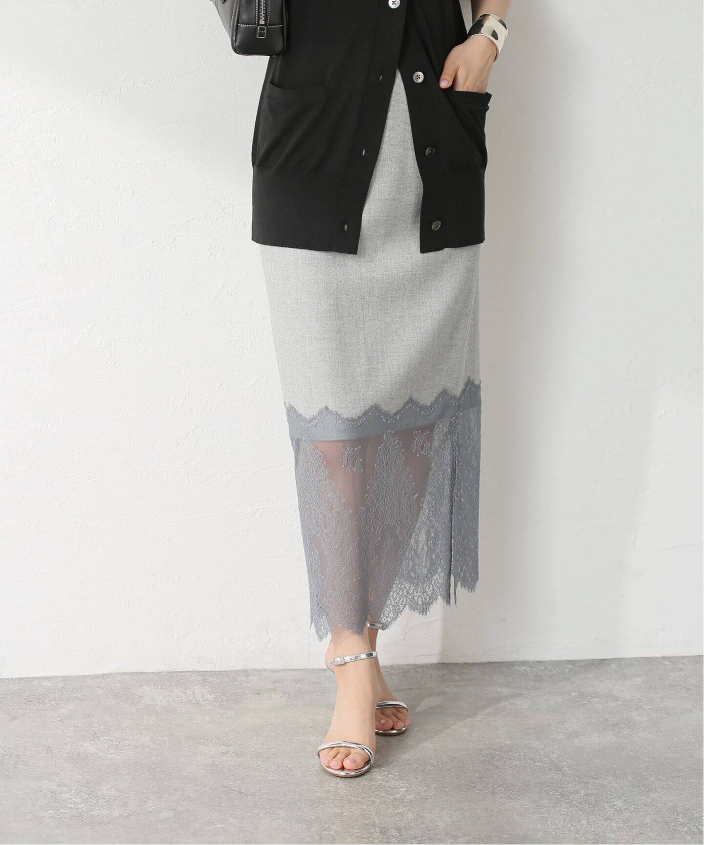 レースコンビタイトスカート（ロング・マキシ丈スカート）｜IENA  