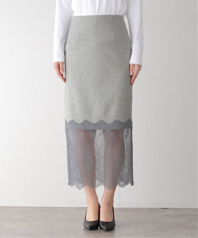 レースコンビタイトスカート（ロング・マキシ丈スカート）｜IENA  