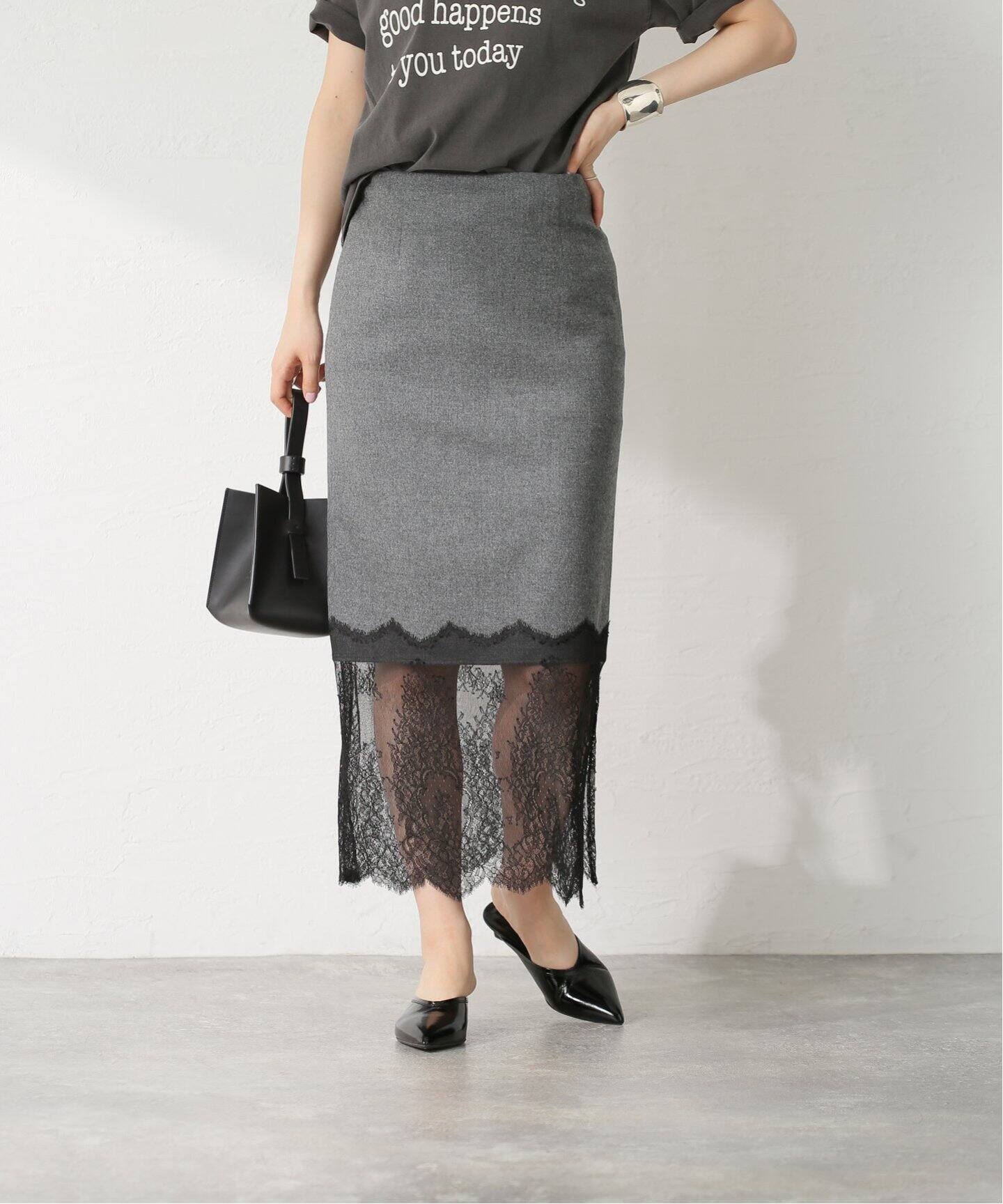 レースコンビタイトスカート（ロング・マキシ丈スカート）｜IENA  