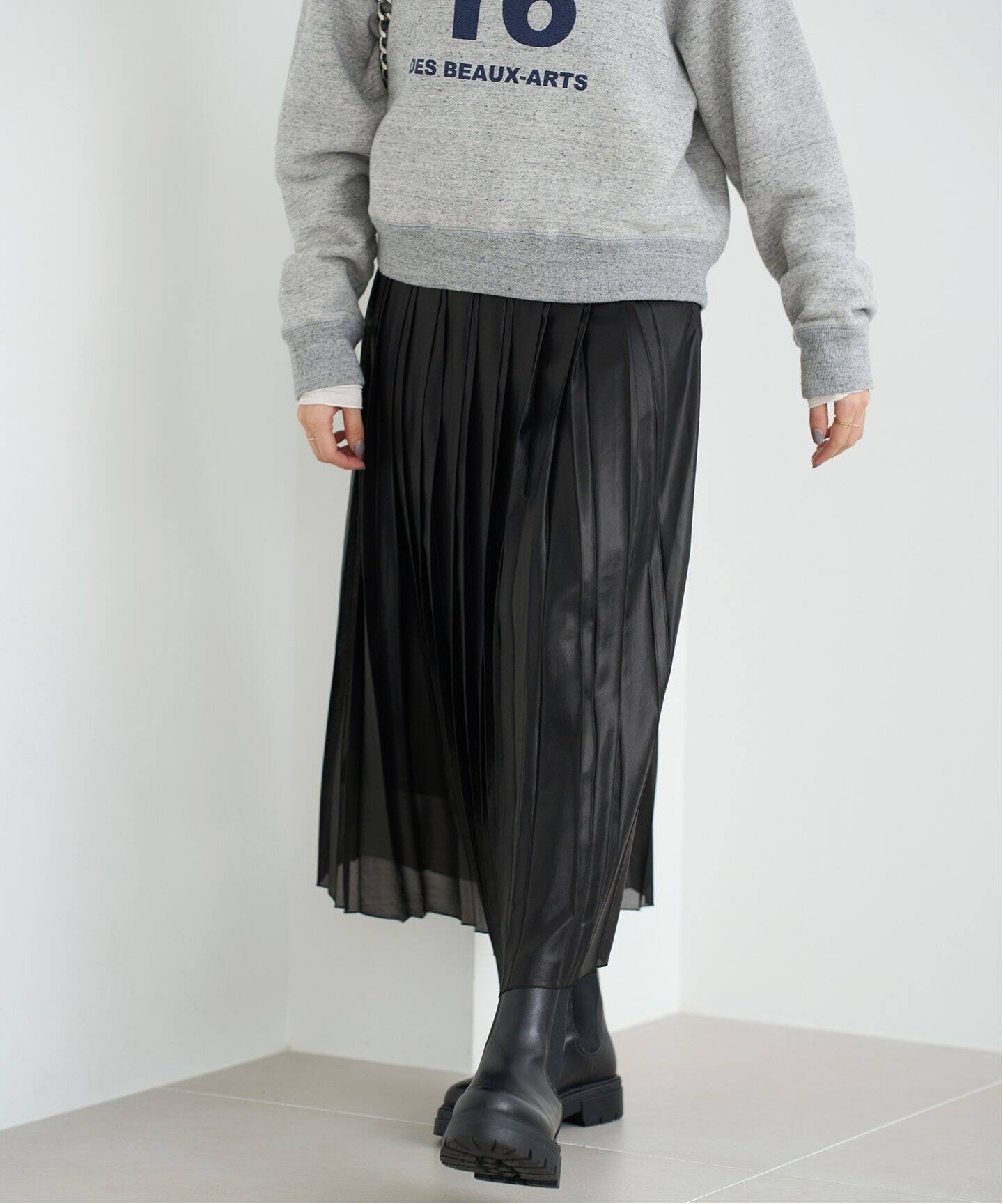 IENA イエナ 楊流プリーツスカート ブラックA 38 