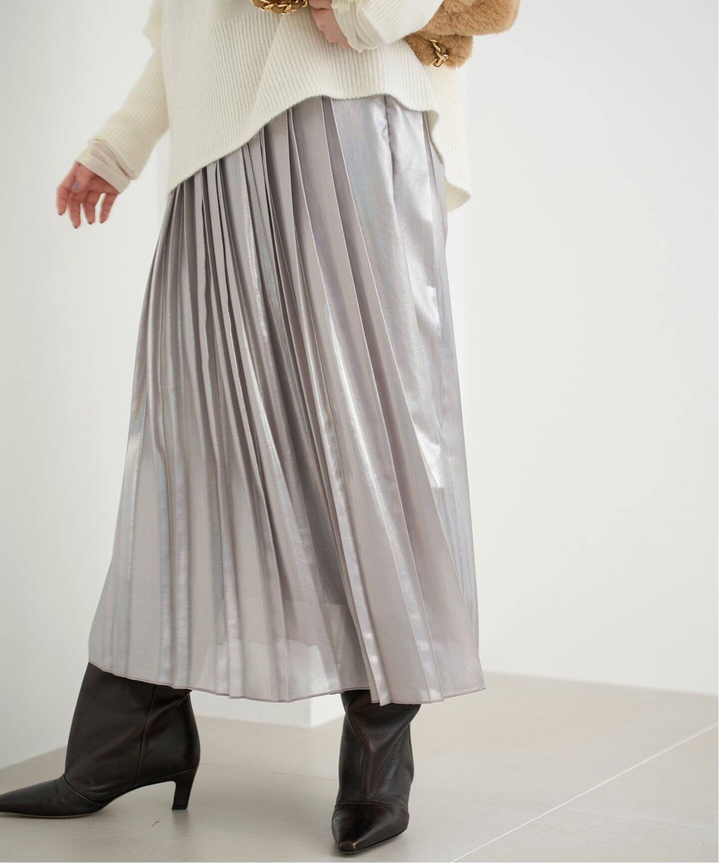 シャイニープリーツスカート（ロング・マキシ丈スカート）｜IENA  