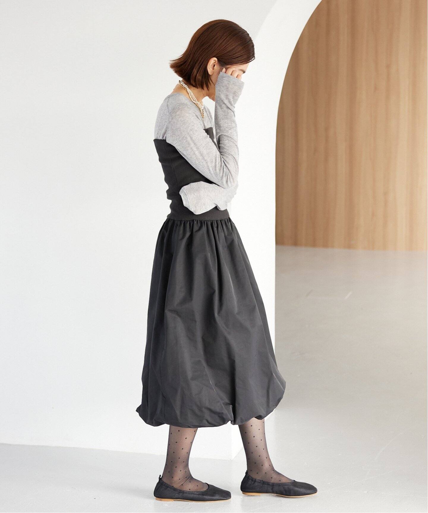 AMOMENTO / アモーメント】NANDING VOLUME SKIRT ボリュームスカート 