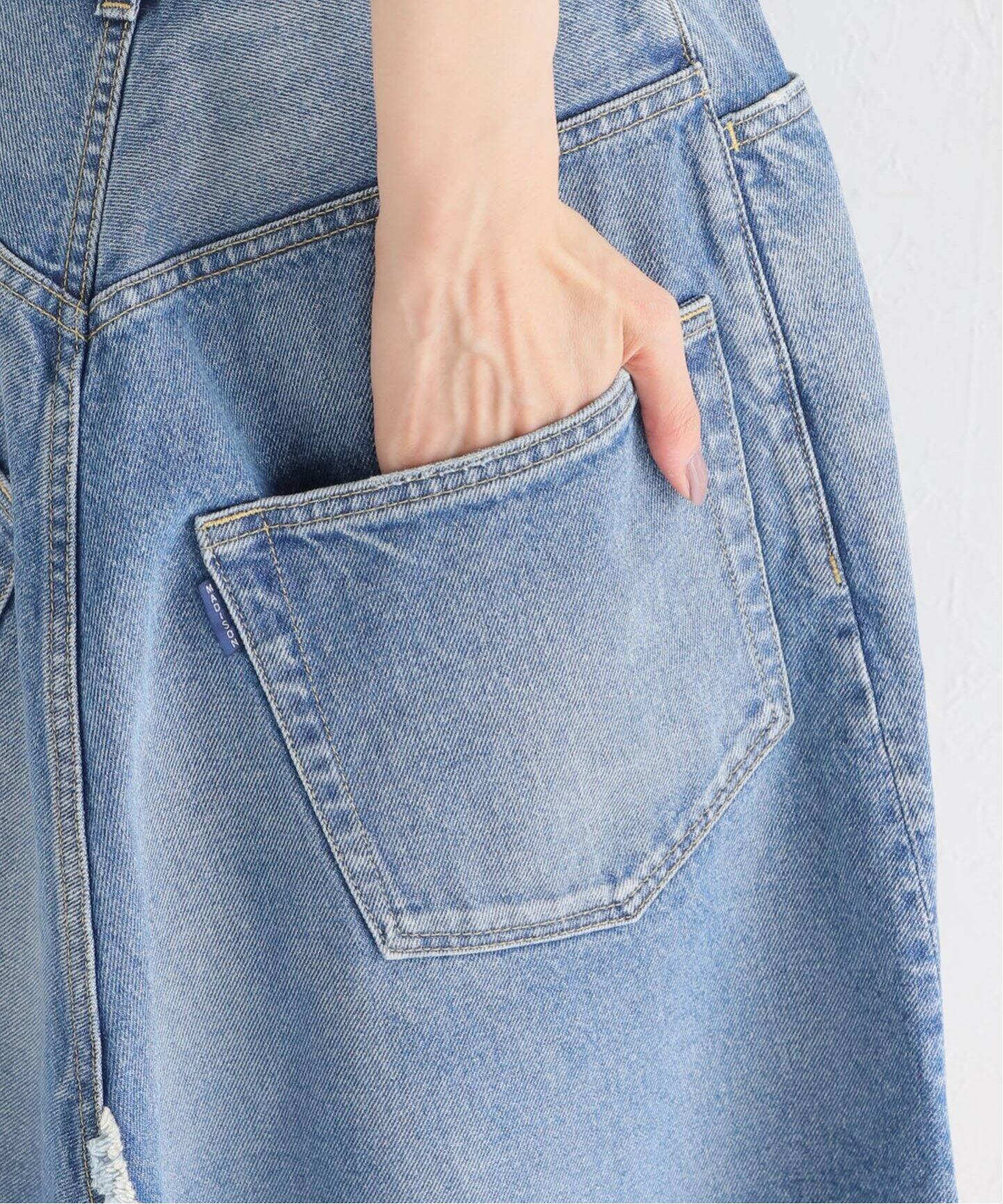 MADISONBLUE/マディソンブルー】5PK PEMAKE A-LINEデニムスカート  