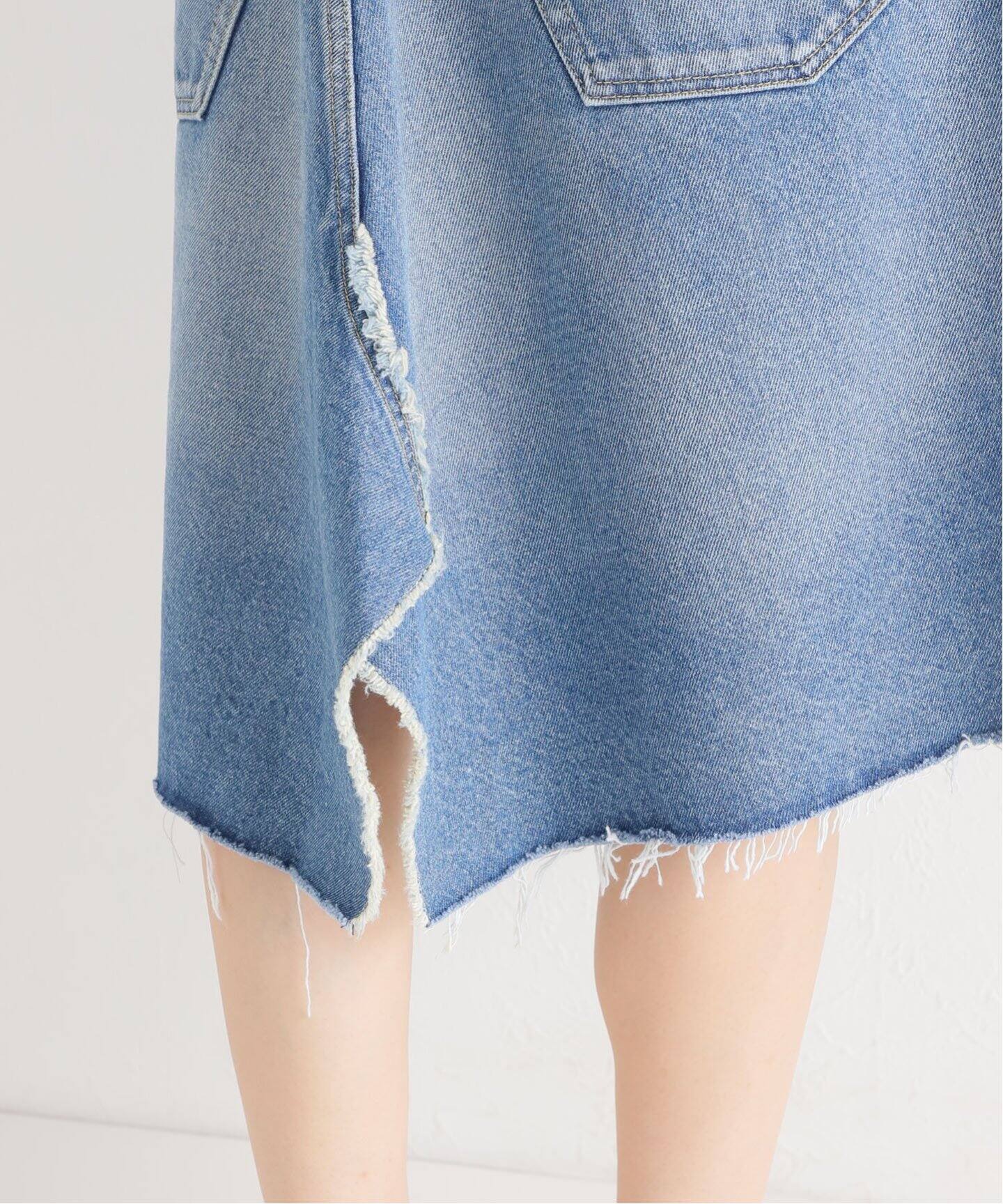 MADISONBLUE/マディソンブルー】5PK PEMAKE A-LINEデニムスカート  