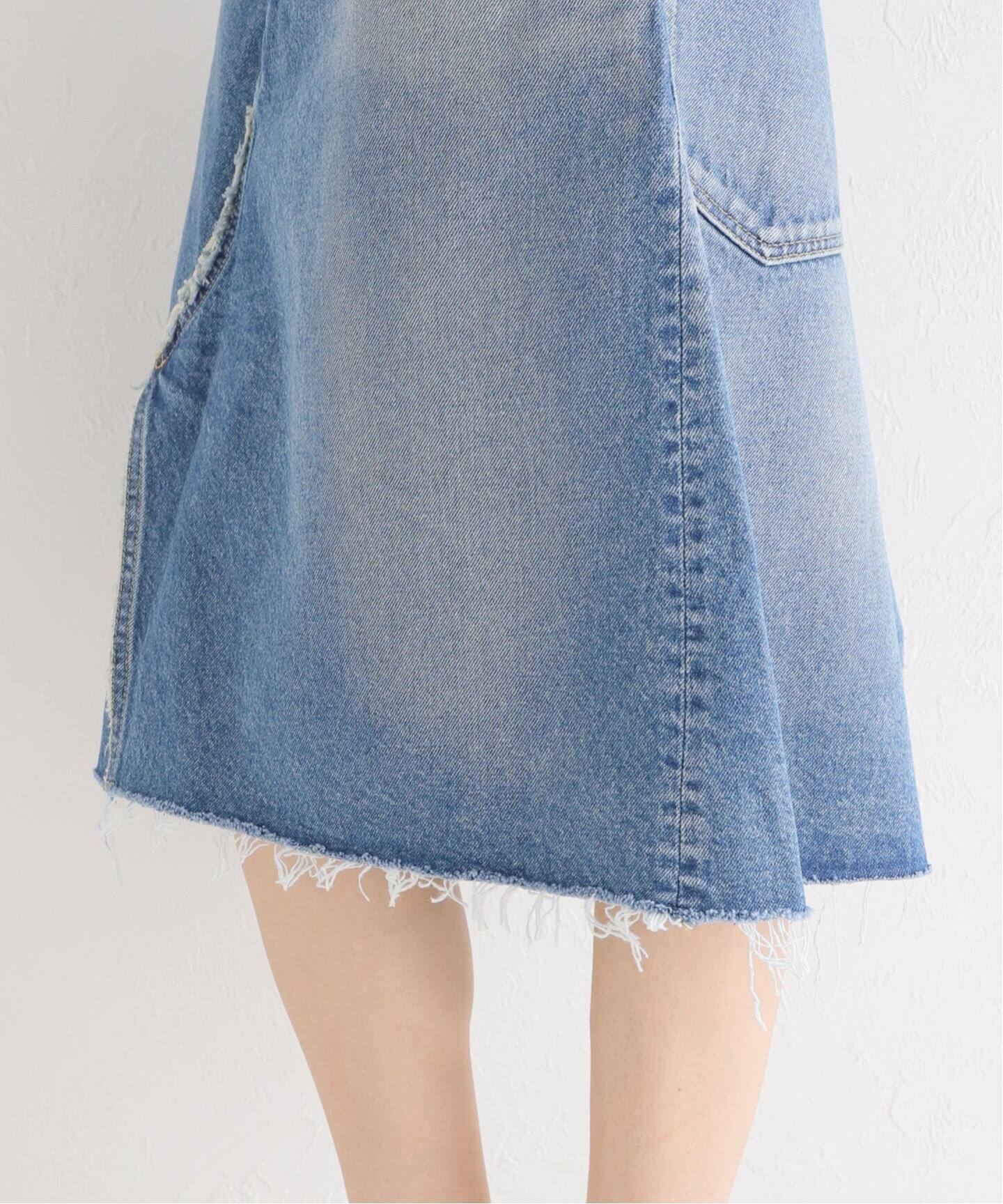 MADISONBLUE/マディソンブルー】5PK PEMAKE A-LINEデニムスカート  