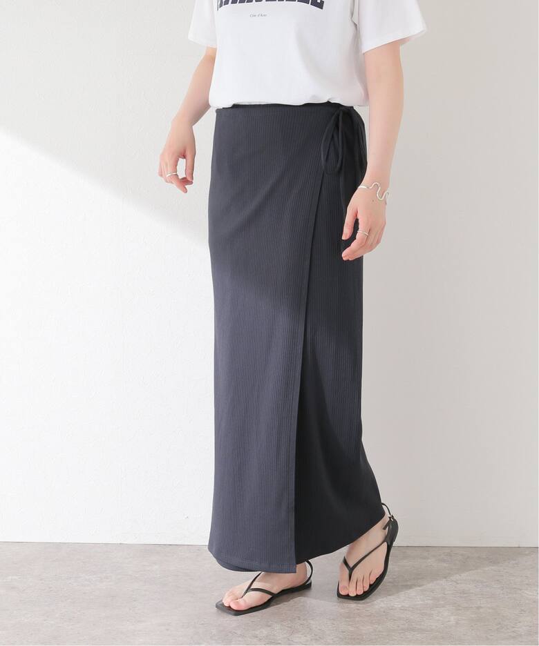 カットリブ ラップスカート（ロング・マキシ丈スカート）｜SLOBE IENA  
