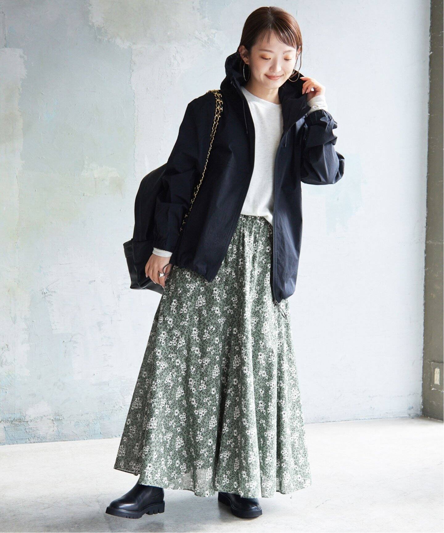 フラワープリント切替ギャザースカート（その他スカート）｜SLOBE IENA  