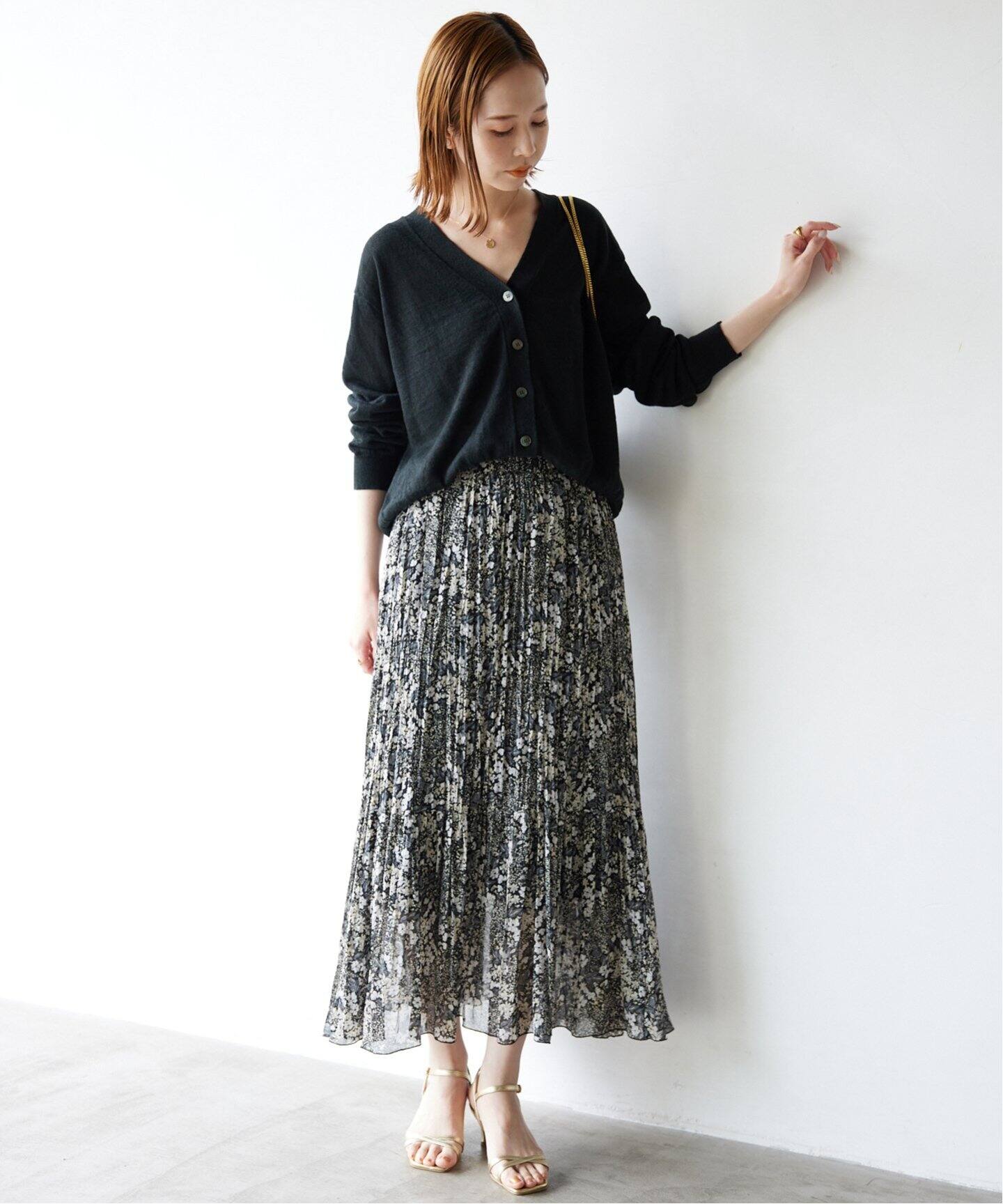 ボタニカルフラワーランダムプリーツスカート（その他スカート  