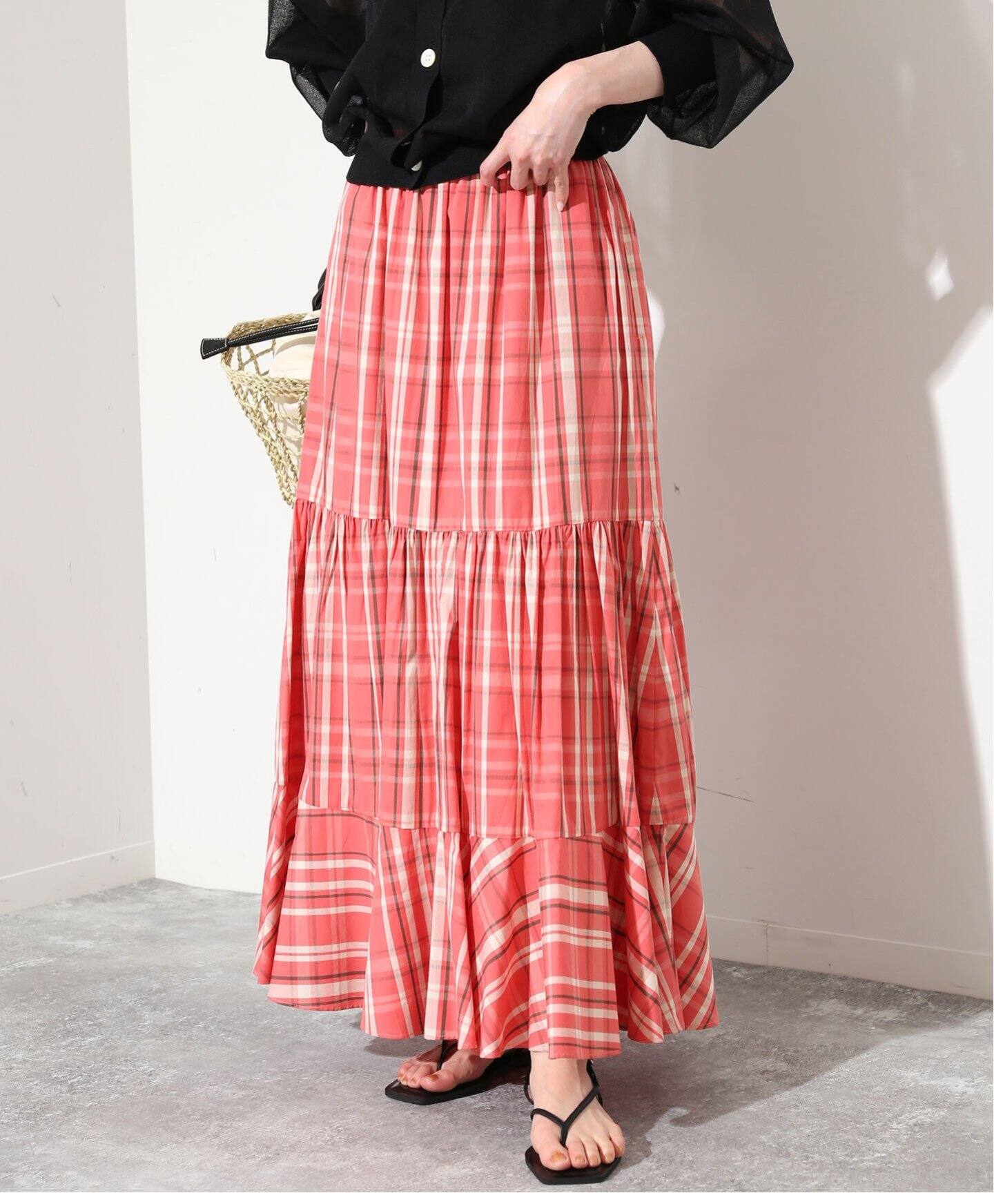 イエナ】ブロックチェックスカート IENA おいしゅう 