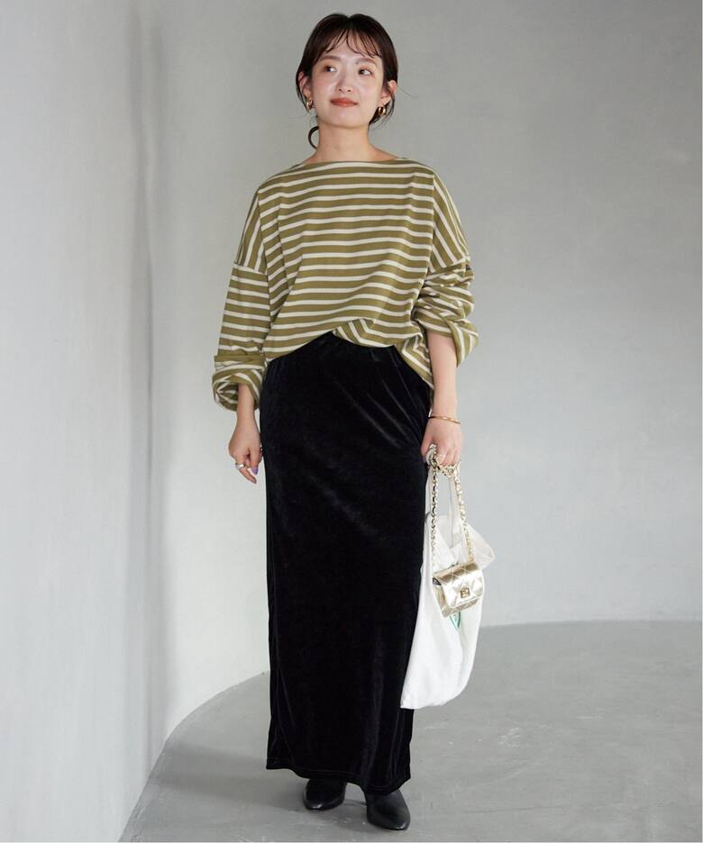 トリアセ混ベロアスカート（ロング・マキシ丈スカート）｜SLOBE IENA  