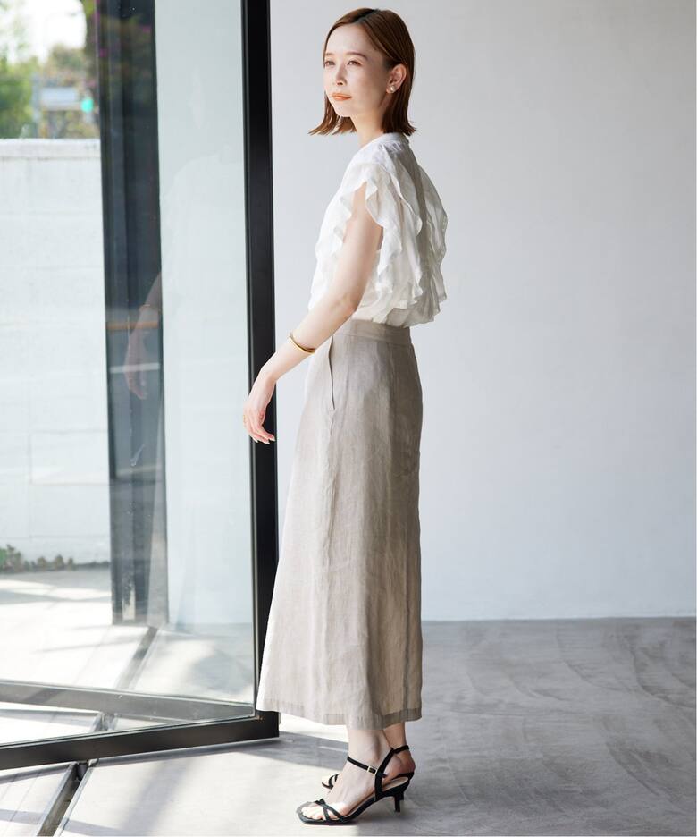 リネン混タイトスカート（その他スカート）｜SLOBE IENA 
