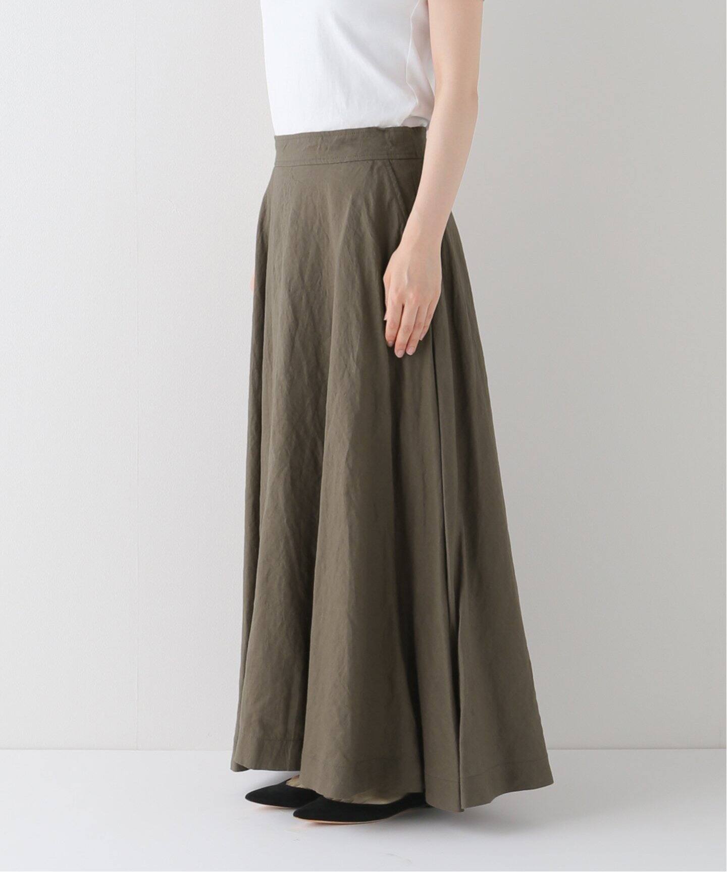 リネンフレアロングスカート（ロング・マキシ丈スカート）｜SLOBE IENA  