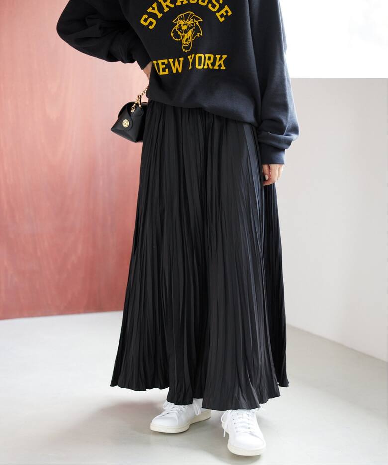 タフタワッシャープリーツスカート（ロング・マキシ丈スカート  