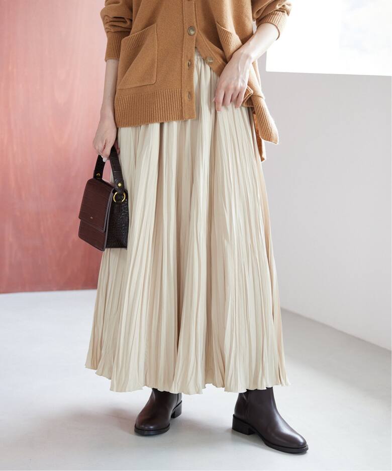 タフタワッシャープリーツスカート（ロング・マキシ丈スカート 