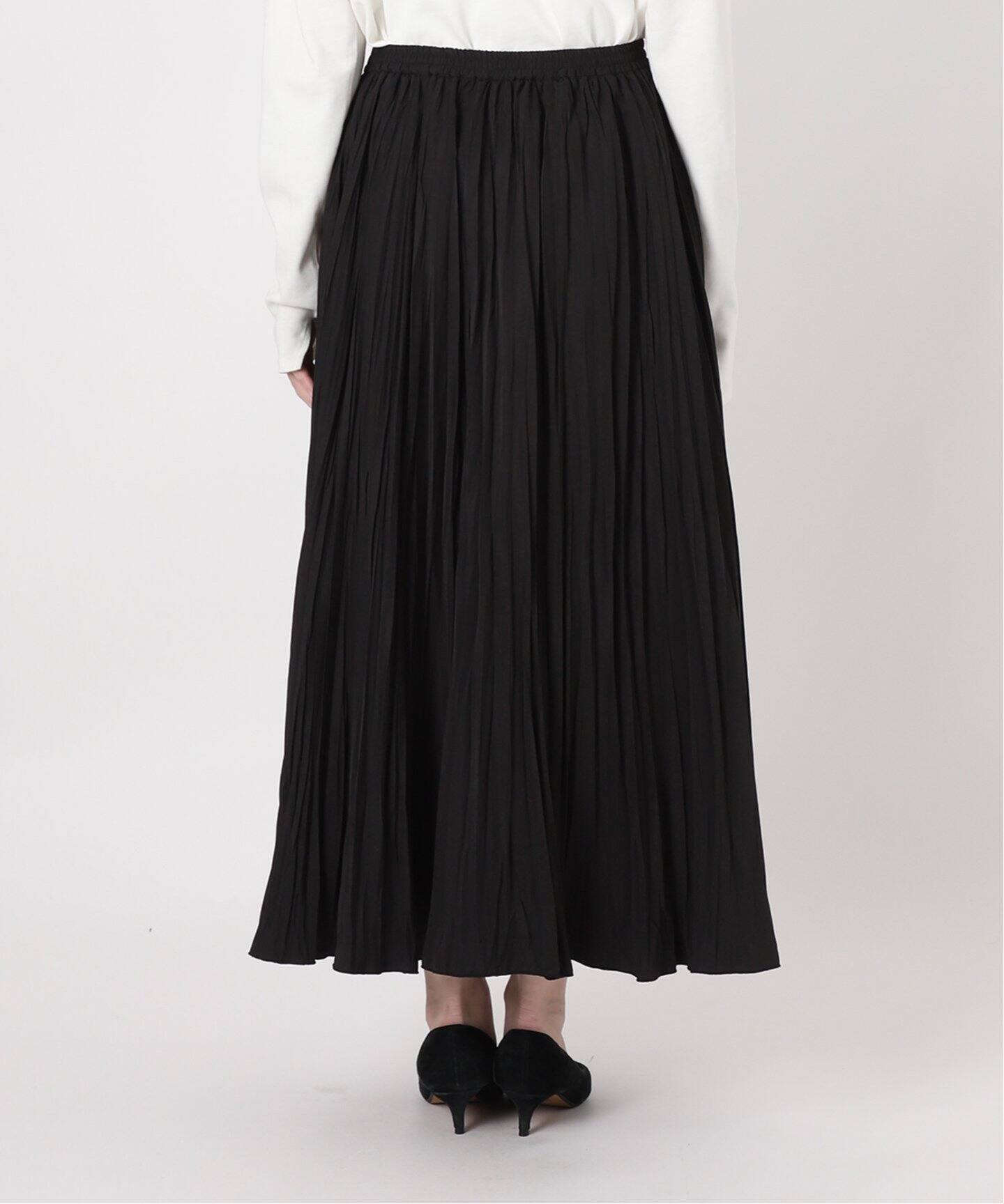 タフタワッシャープリーツスカート（ロング・マキシ丈スカート