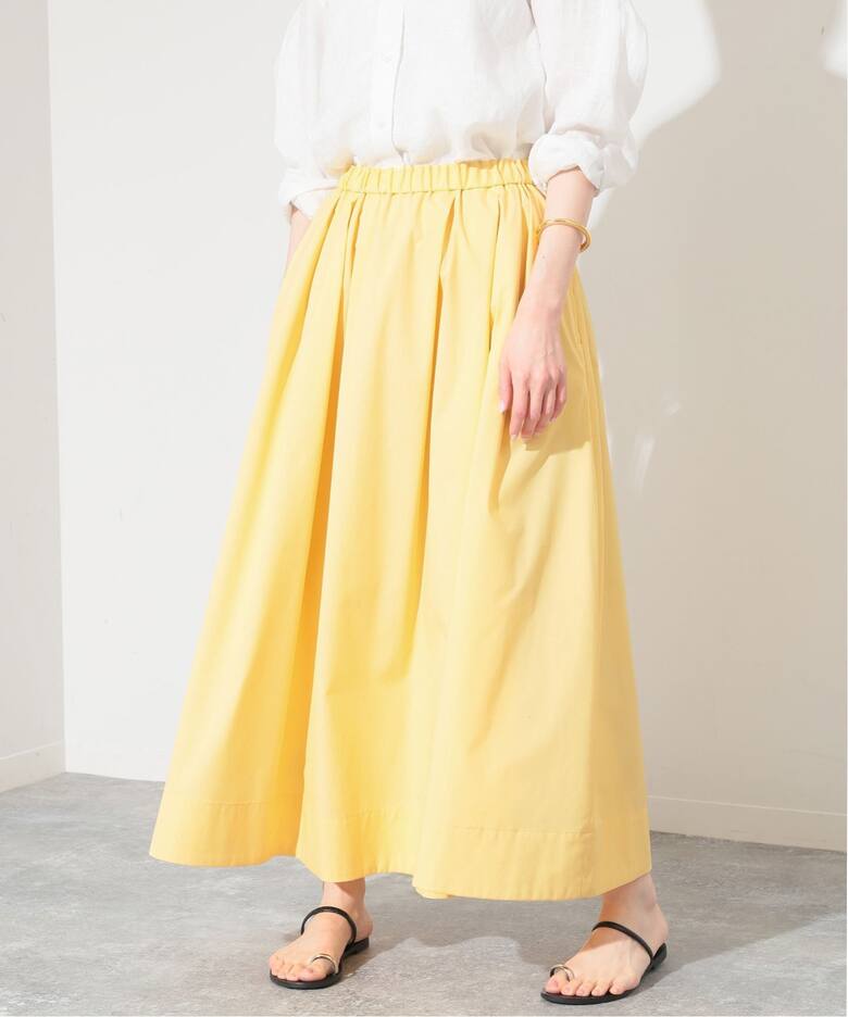 ソフトタイプライターボリュームスカート（ロング・マキシ丈スカート  