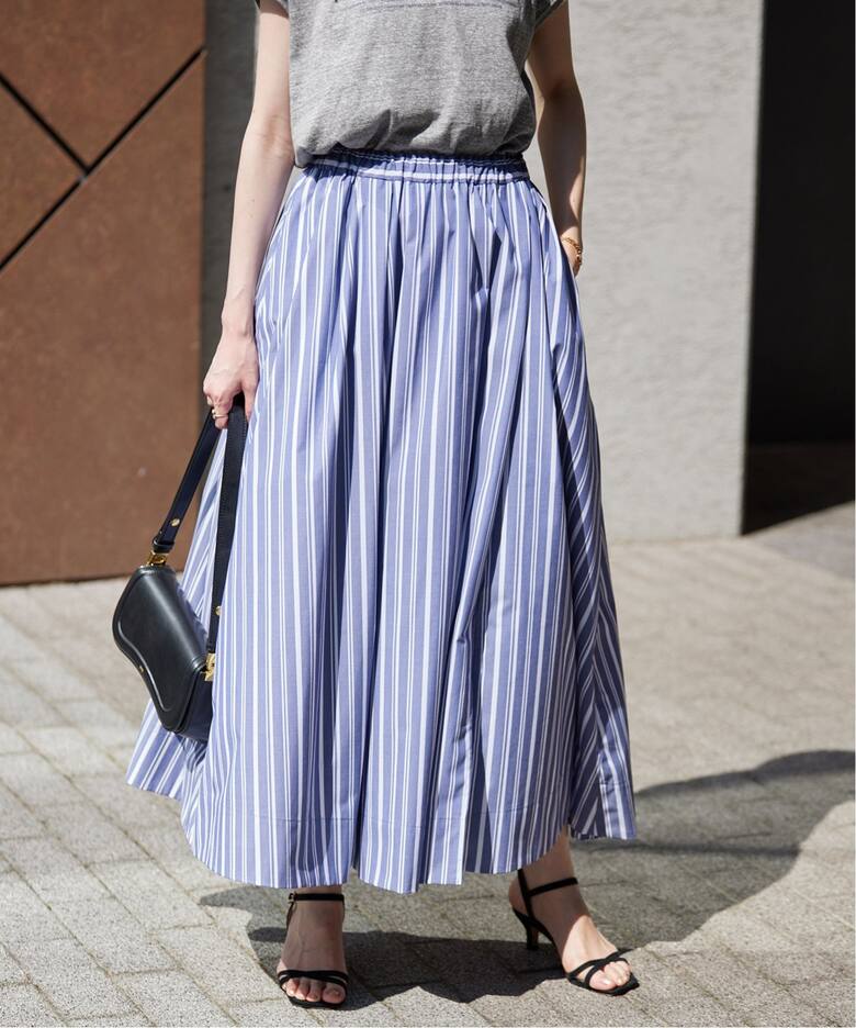 ソフトタイプライターボリュームスカート（ロング・マキシ丈スカート  