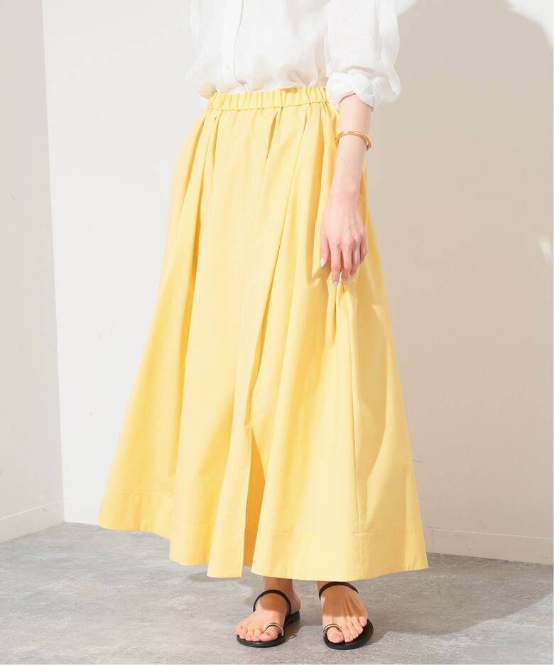 ソフトタイプライターボリュームスカート（ロング・マキシ丈スカート  