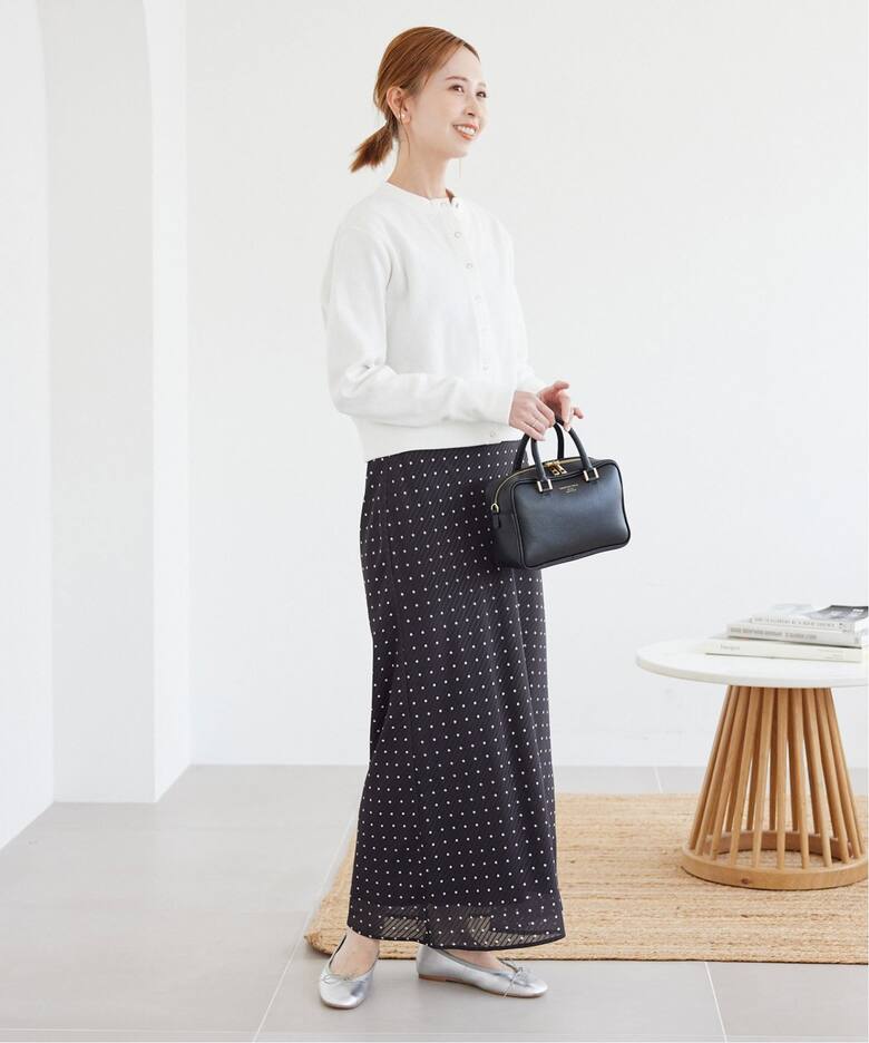 ドットロングマーメイドスカート（ロング・マキシ丈スカート）｜SLOBE  