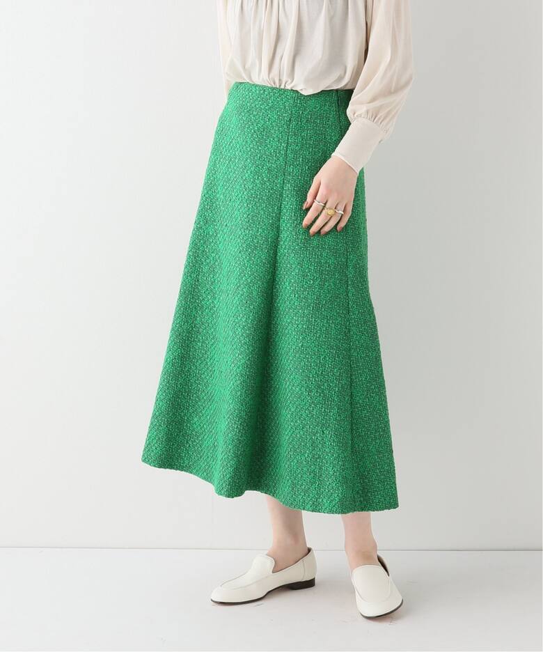 IENA LA BOUCLE LINTON ツイードフレアスカート（ロング・マキシ丈 