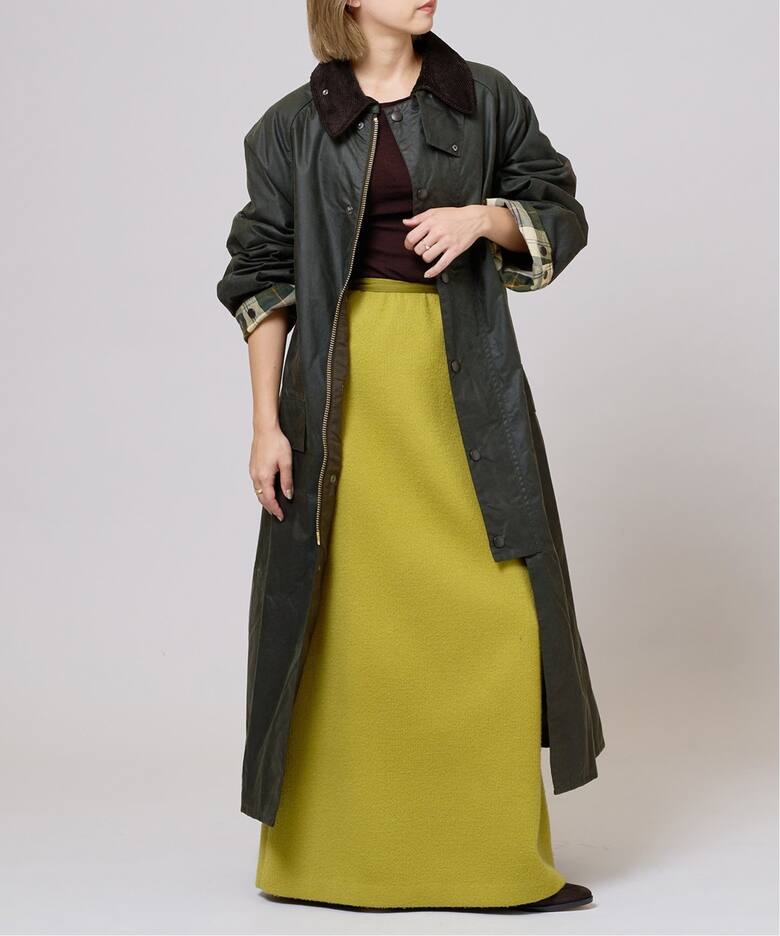 IENA LA BOUCLE 140S 縮絨ギャザースカート（ロング・マキシ丈スカート  