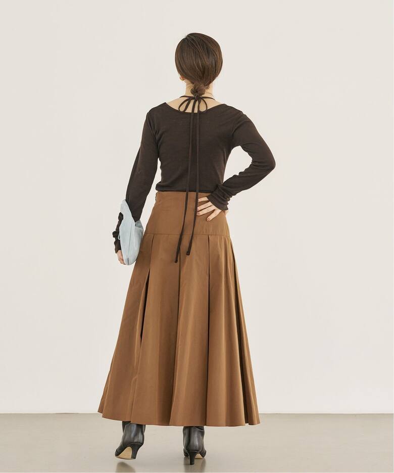 IENA LA BOUCLE ポリエステルタフタボリュームスカート（ロング 