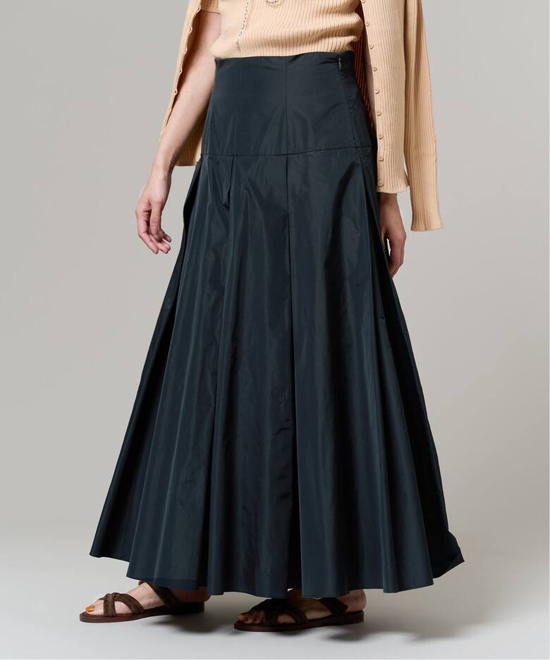 IENA LA BOUCLE ポリエステルタフタボリュームスカート（ロング 