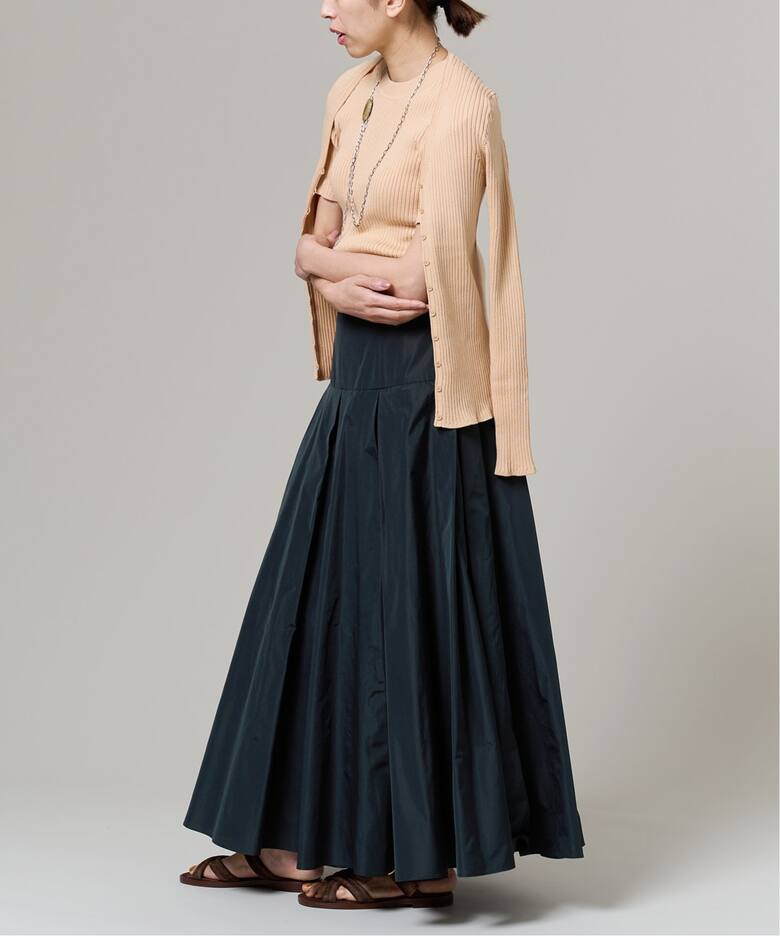 IENA LA BOUCLE ポリエステルタフタボリュームスカート（ロング 