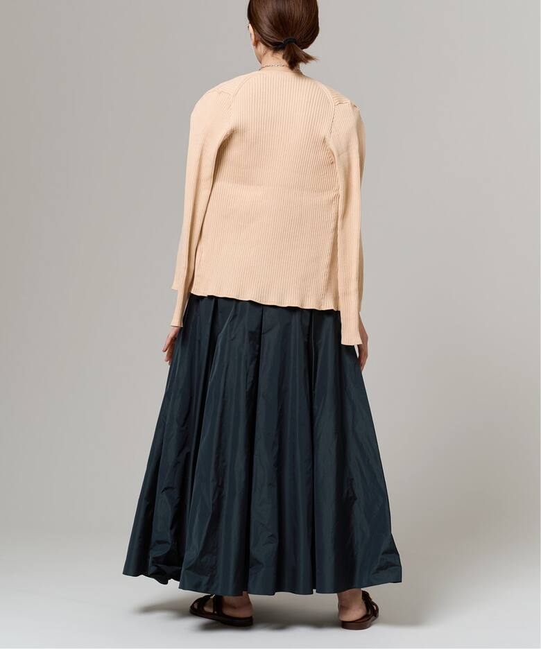 IENA LA BOUCLE ポリエステルタフタボリュームスカート（ロング 